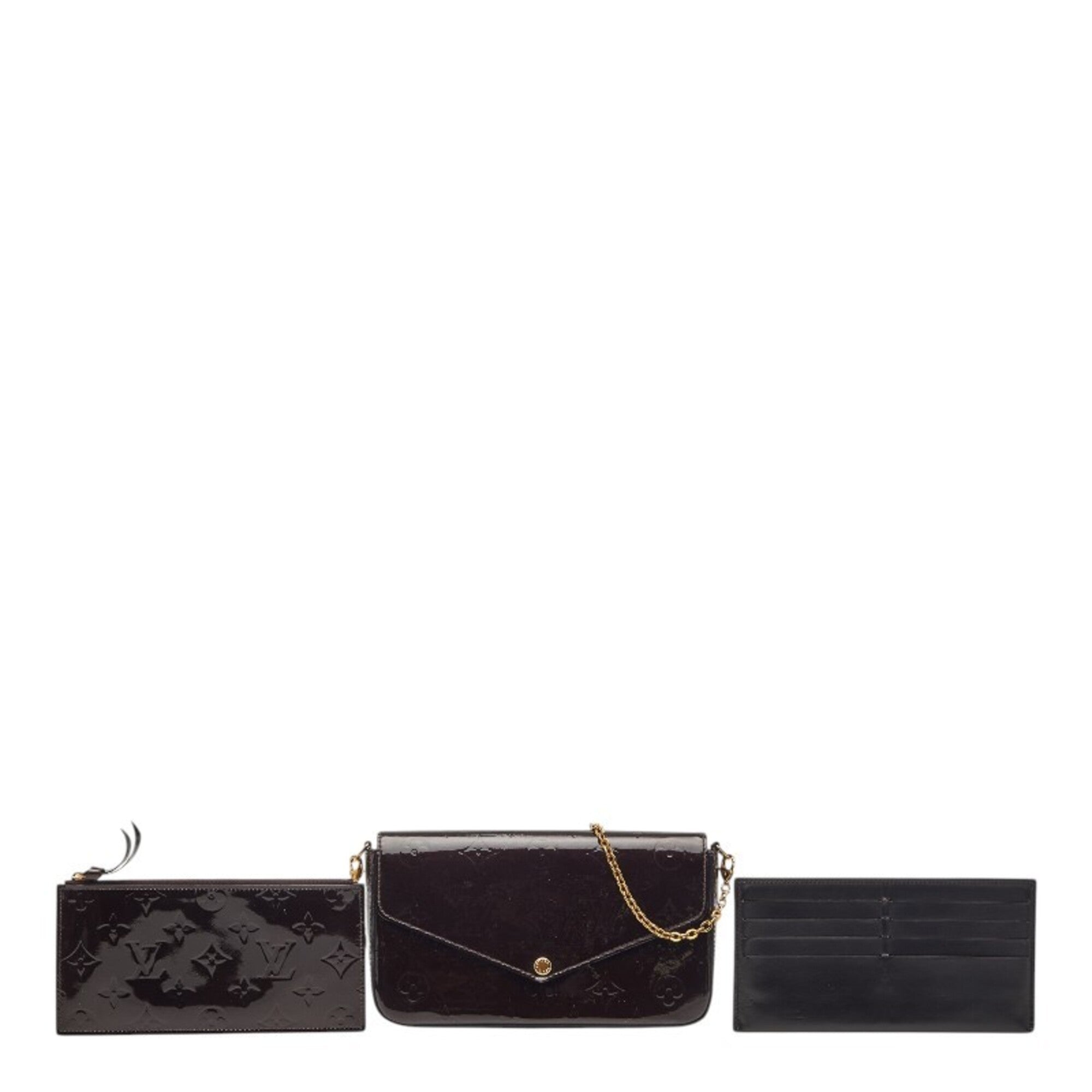 Louis Vuitton Amarante Monogram Purple Patent Leather Pochette Shoulder Bag (Pre-Owned)