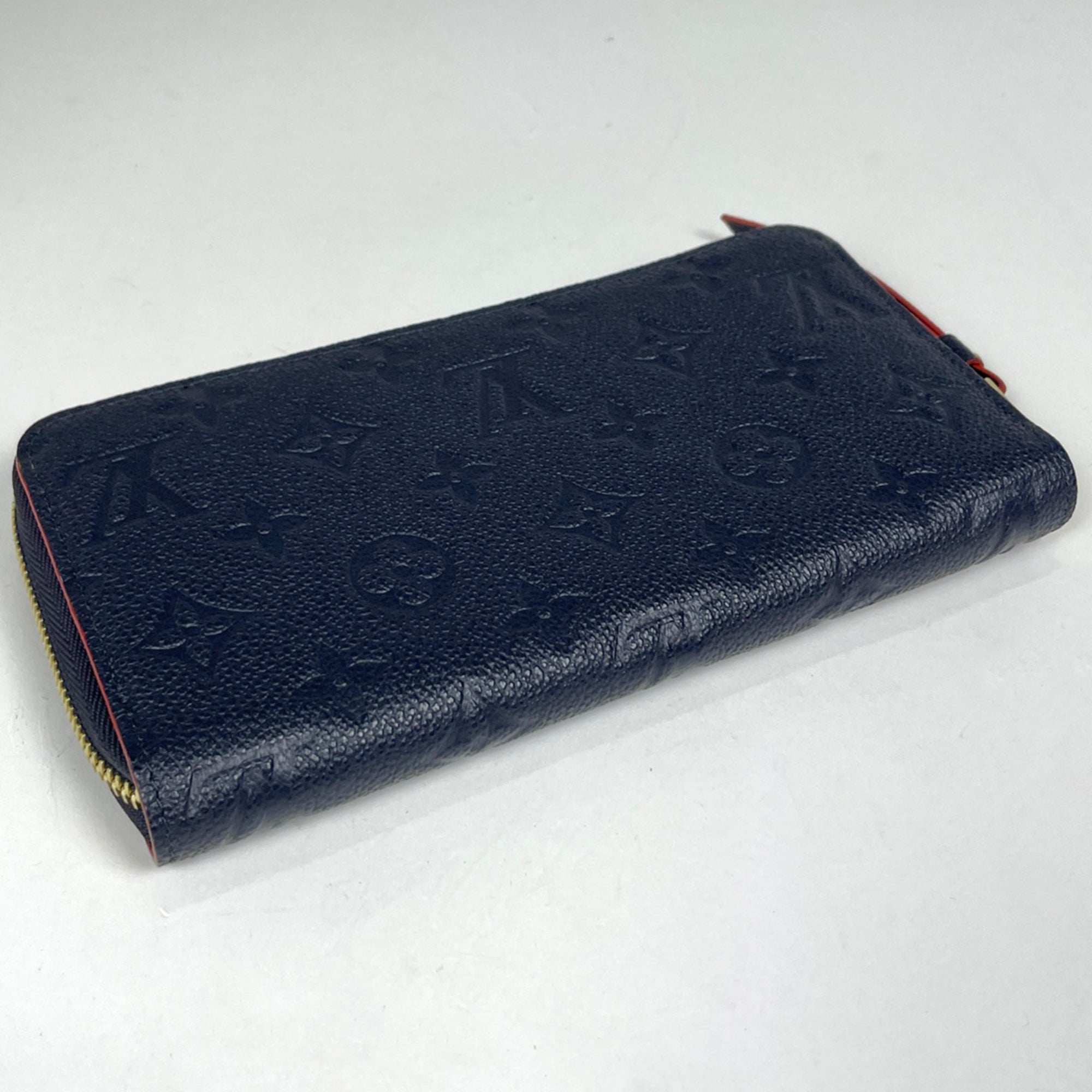 Louis Vuitton Monogram Empreinte Marine Rouge Navy Monogram Empreinte Long Wallet (Bi-Fold) (Pre-Owned)