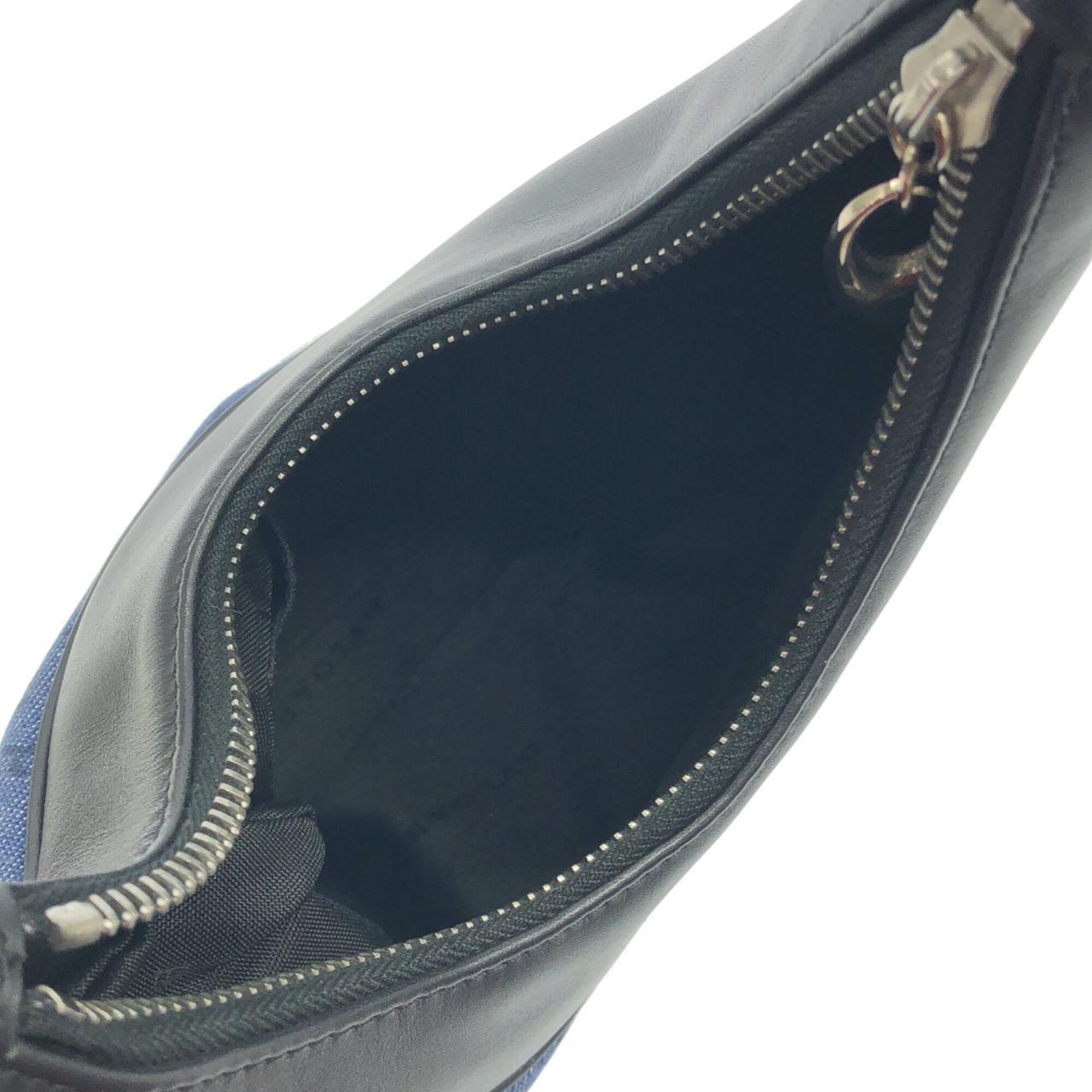 Bvlgari Blue Denim Leather Shoulder Bag (Pre-Owned)