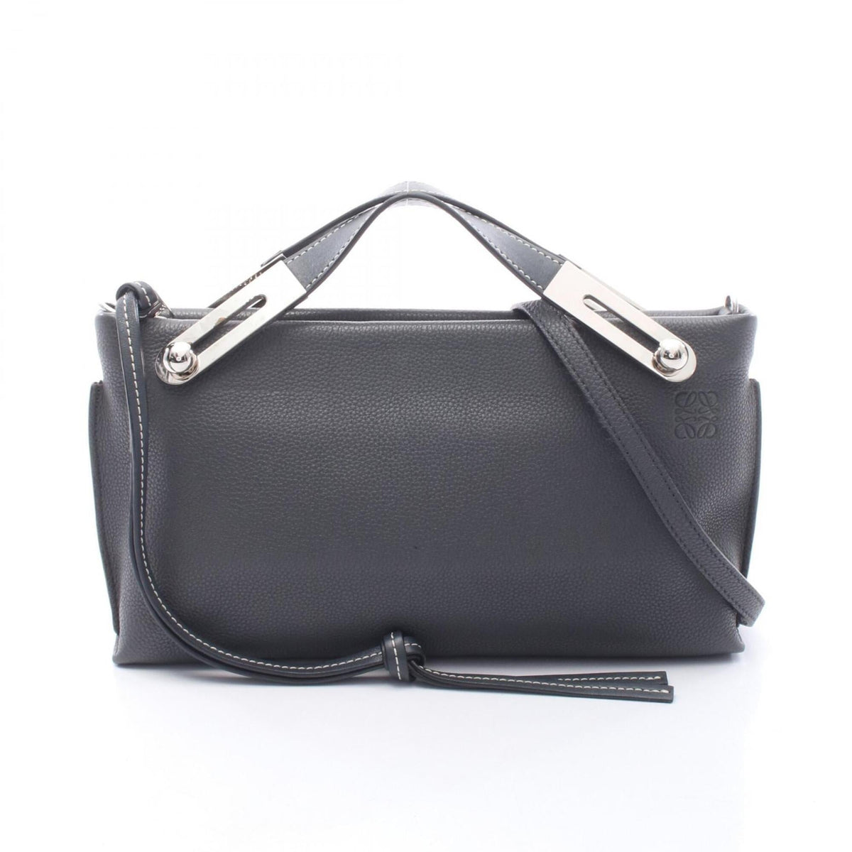 Loewe Gray Leather Handbag (Pre-Owned)