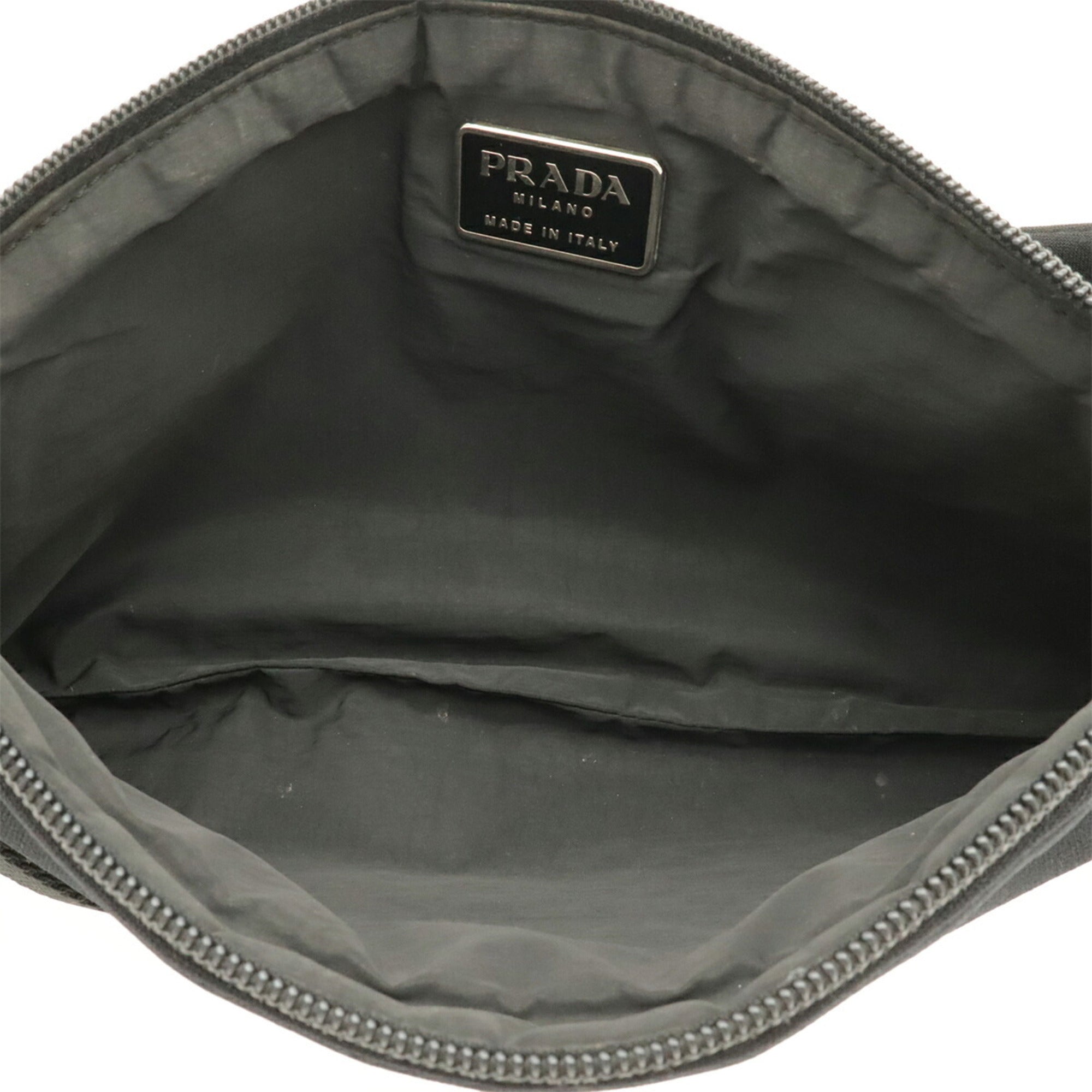 Prada Black Nero Mesh Neoprene Fanny Pack Sling Bag (Pre-Owned)