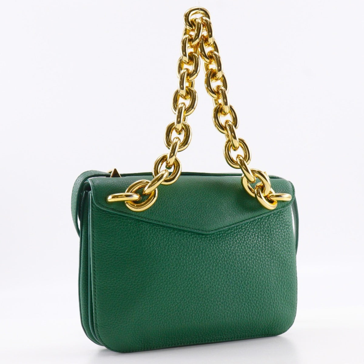 Bottega Veneta Green Leather Shoulder Bag (Pre-Owned)