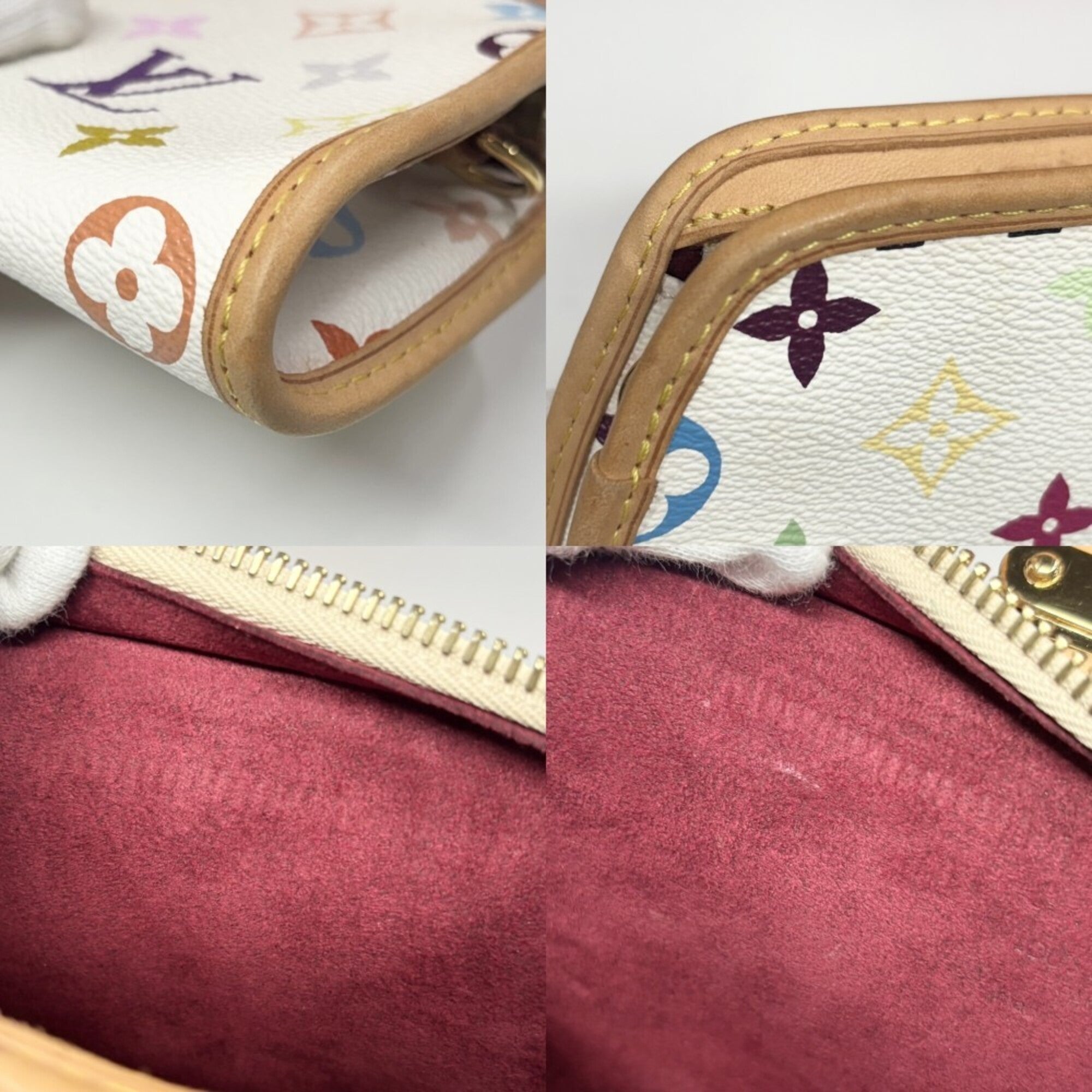 Louis Vuitton White Monogram Multicolore Clutch Bag Shoulder Bag (Pre-Owned)