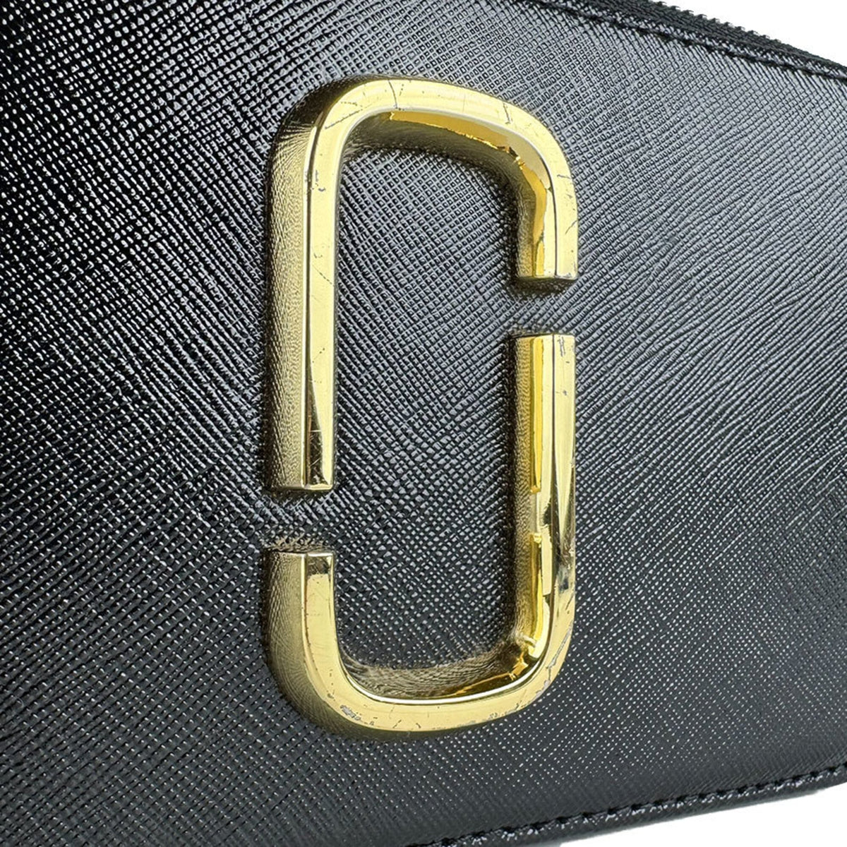 Marc Jacobs Black Gray Ivory Coated Canvas Shoulder Bag (Pre-Owned)