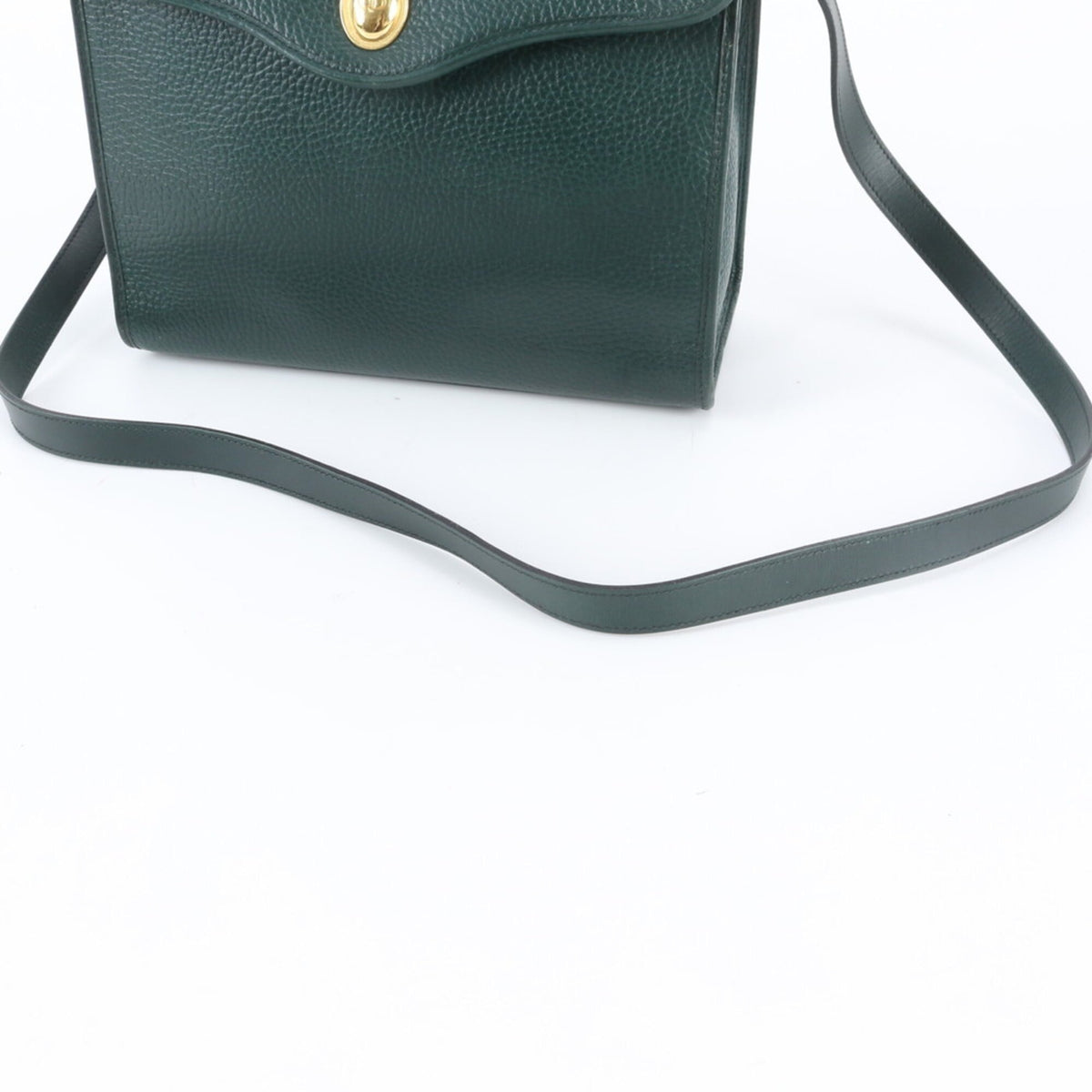 Christian Dior Green Leather Handbag Shoulder Bag Tote Bag (Pre-Owned)
