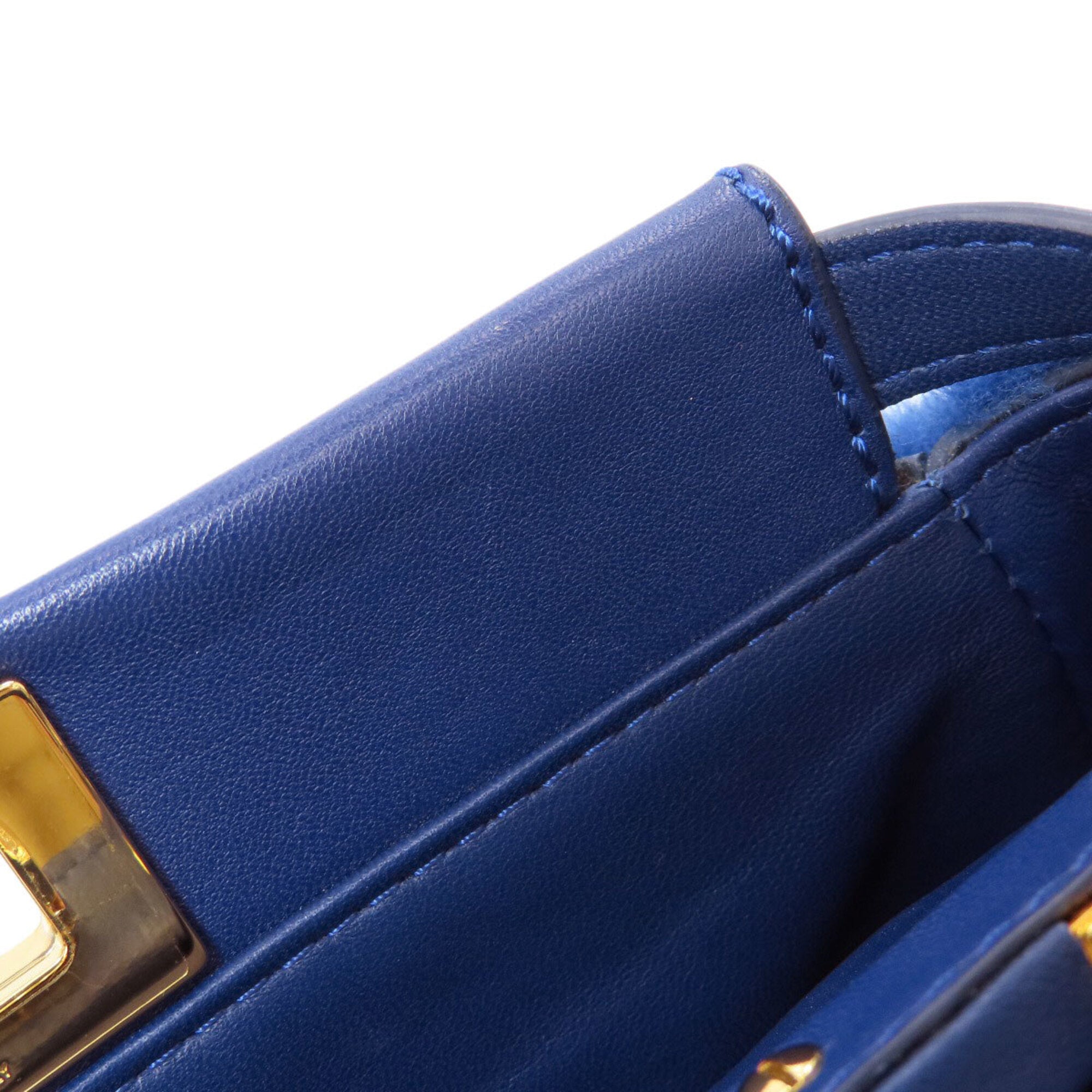 Fendi Blue Fur Handbag (Pre-Owned)