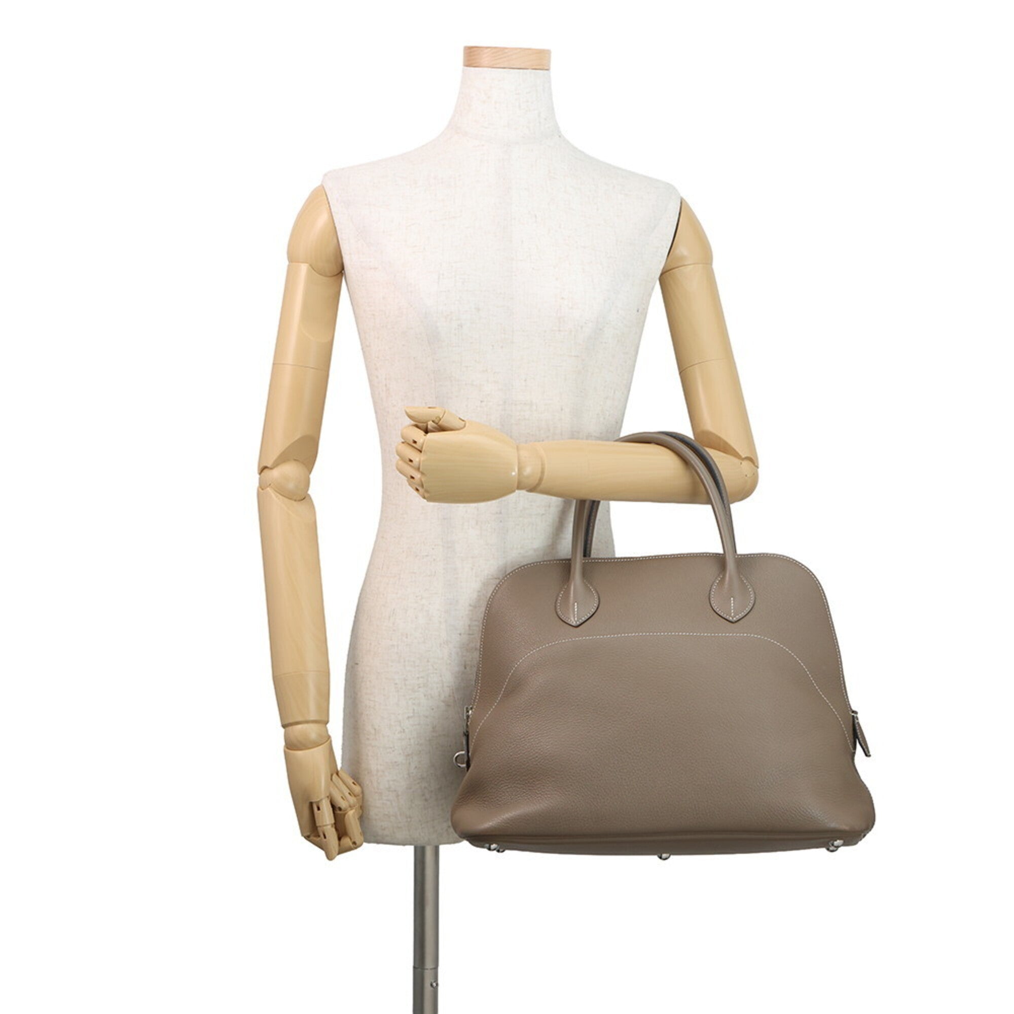 Hermes Etoupe Gray Handbag (Pre-Owned)