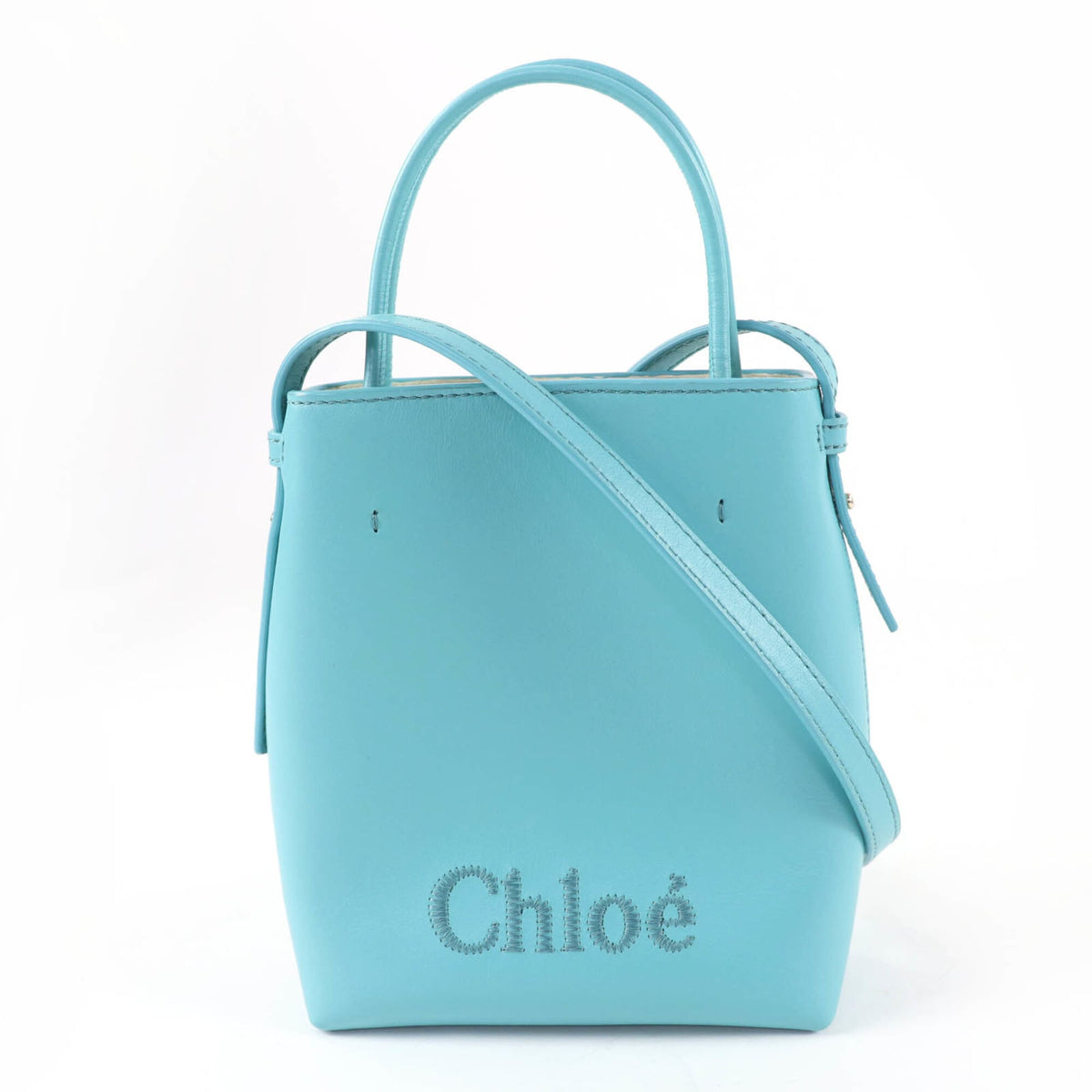 Chloé Blue Leather Shoulder Bag (Pre-Owned)