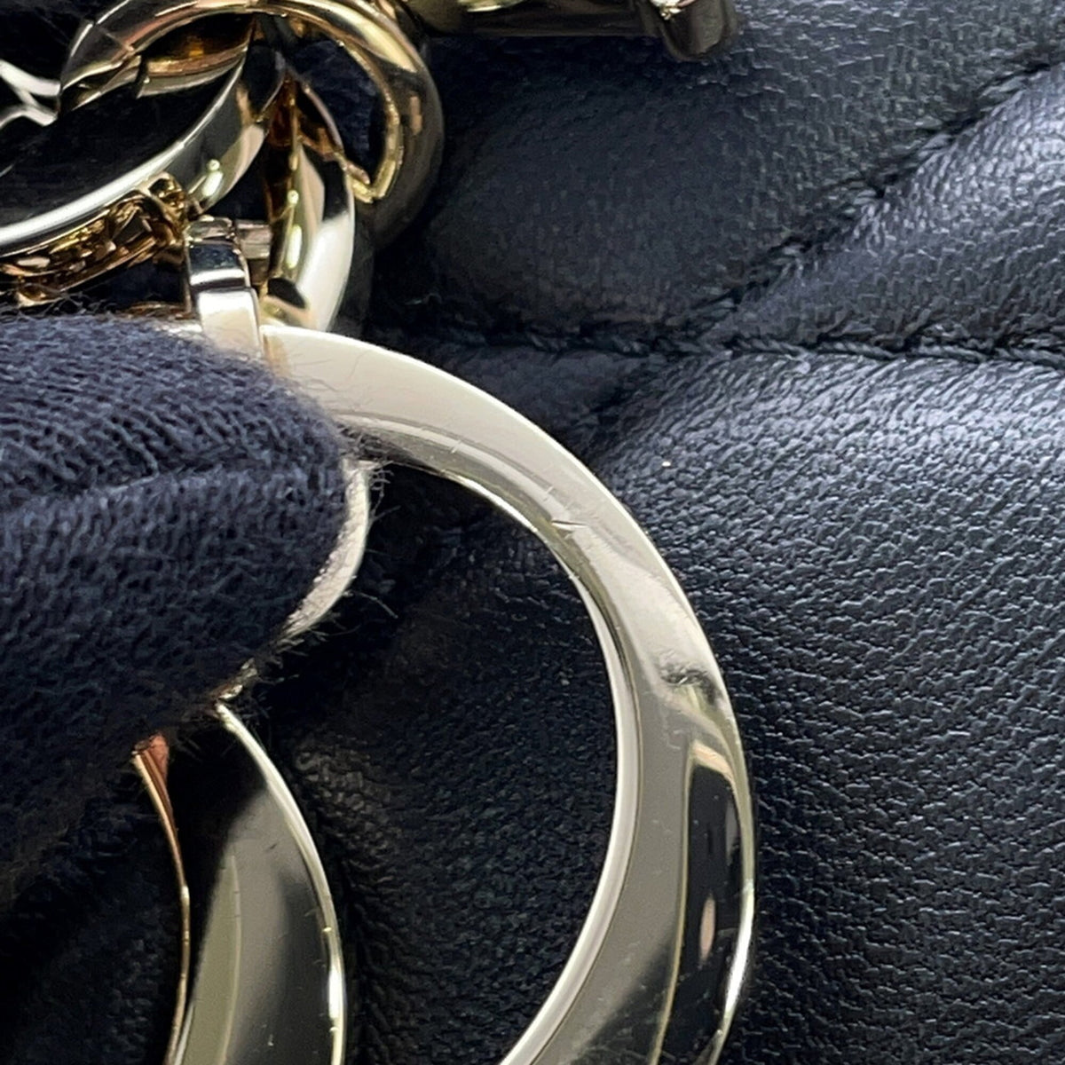 Christian Dior Black Leather Handbag Shoulder Bag (Pre-Owned)