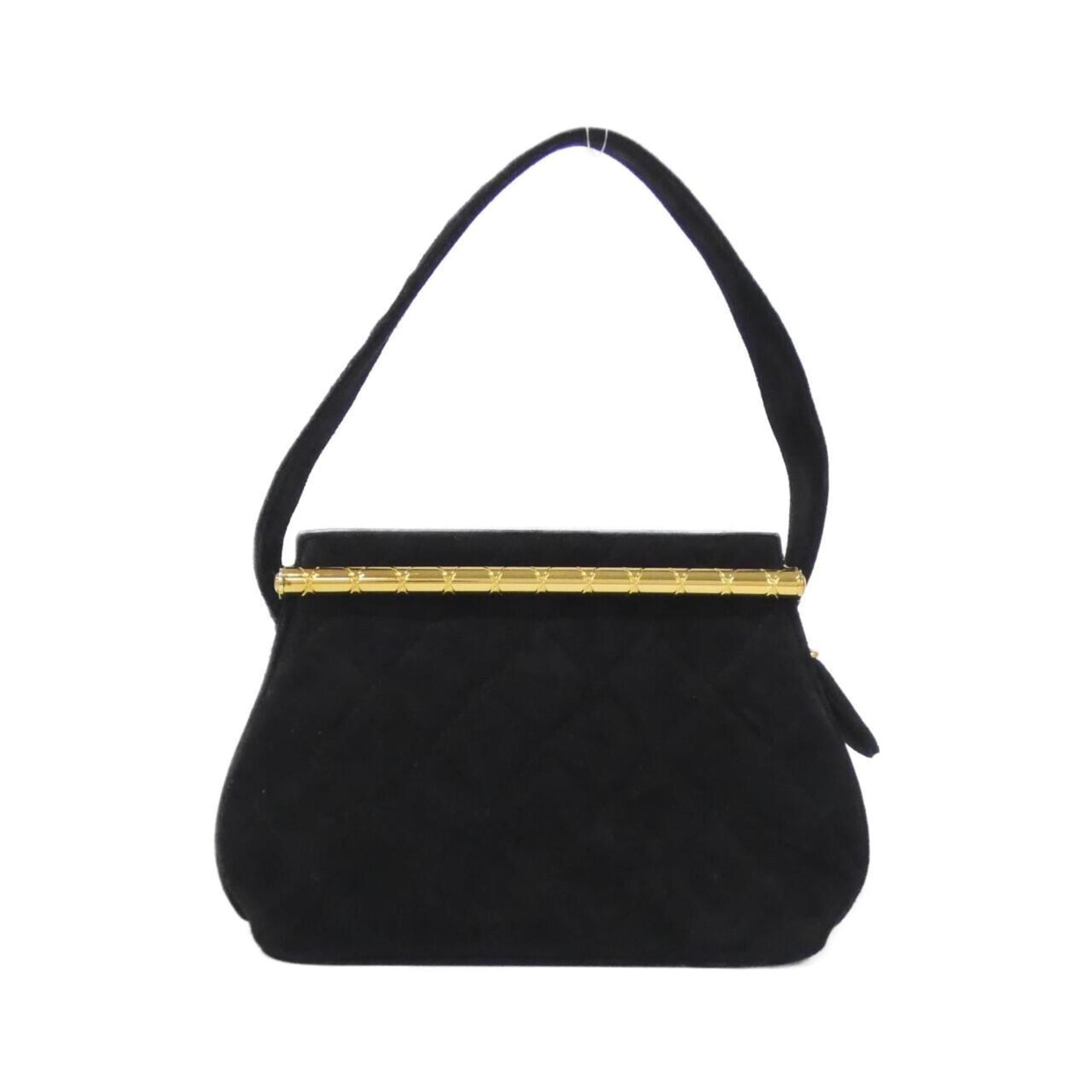 Chanel Black Suede Handbag (Pre-Owned)