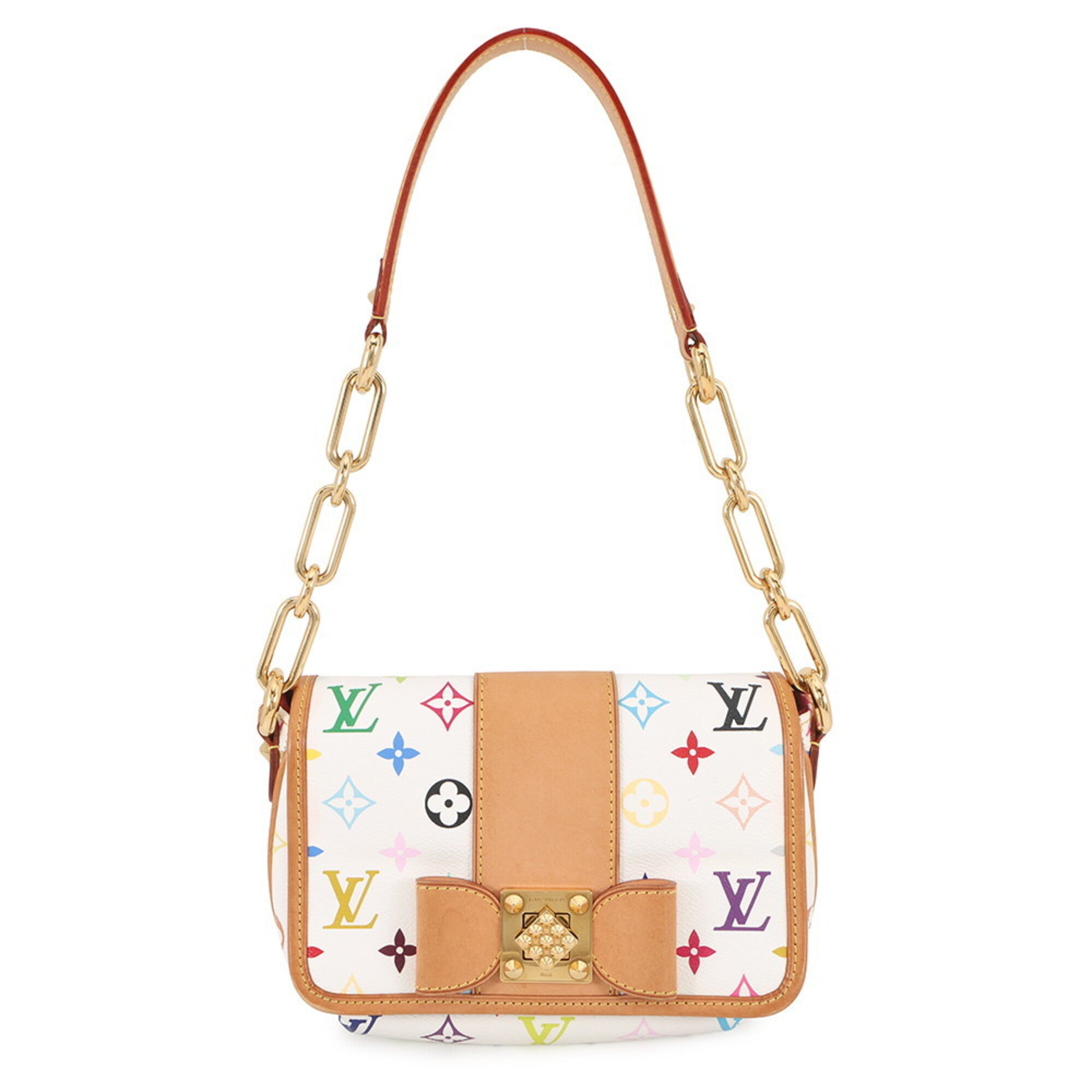 Louis Vuitton Blanc Multi-Color Monogram Multicolore Handbag Shoulder Bag (Pre-Owned)