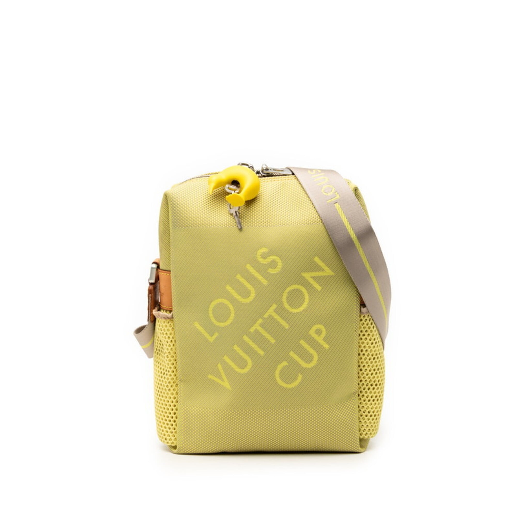 Louis Vuitton Yellow Canvas Leather Shoulder Bag (Pre-Owned)