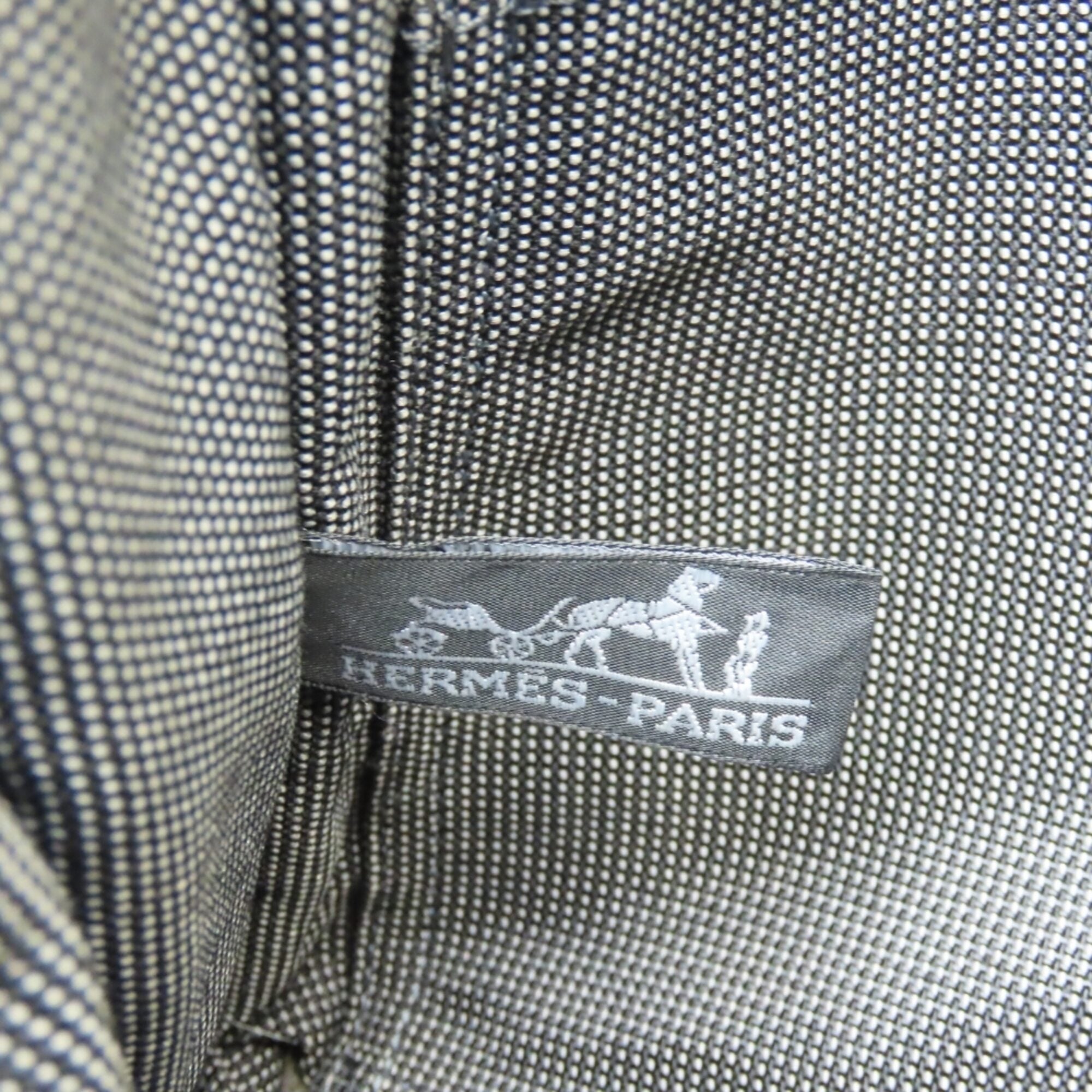 Hermes Her Line Gray Cotton Canvas Shoulder Bag (Pre-Owned)