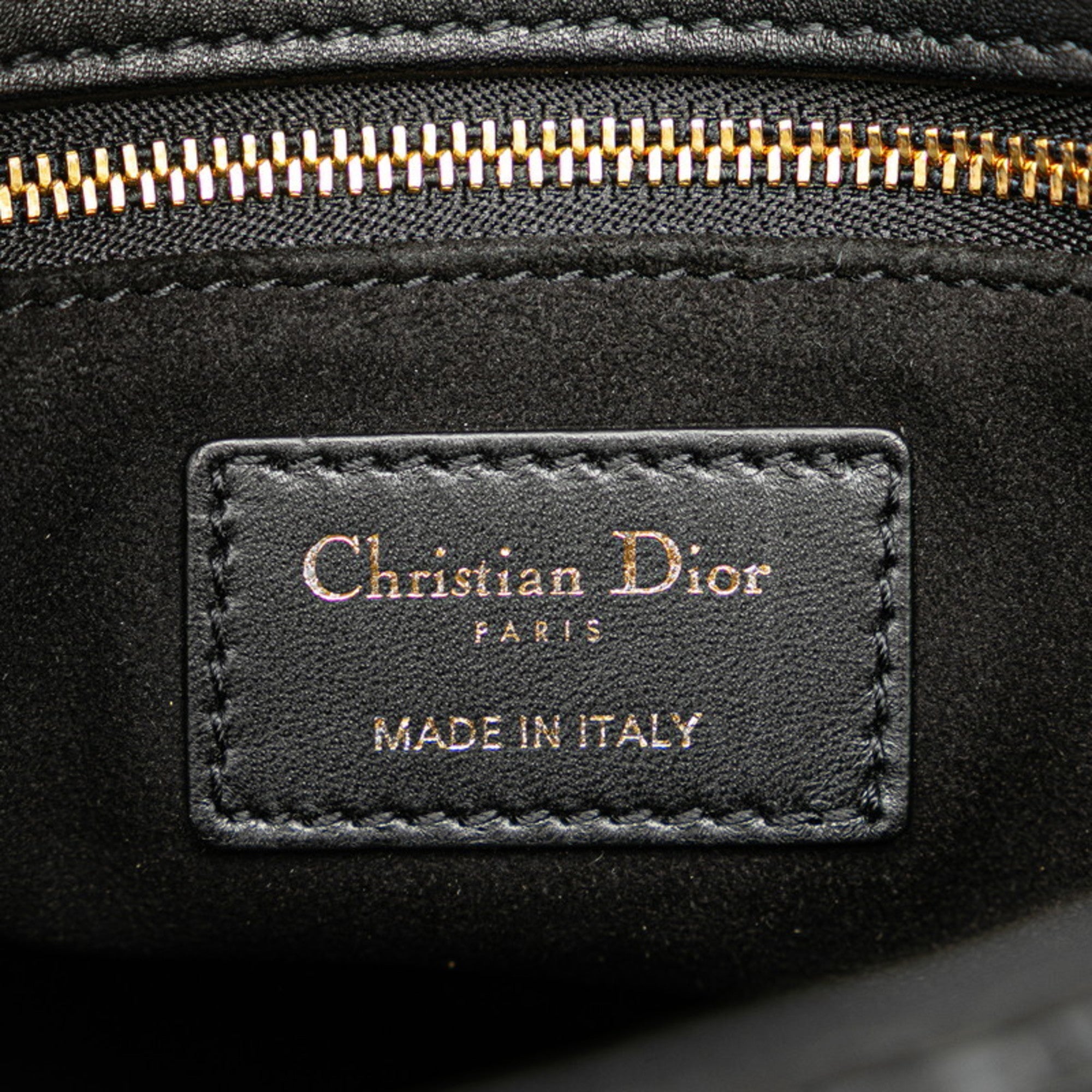 Christian Dior Black Leather Handbag Shoulder Bag (Pre-Owned)