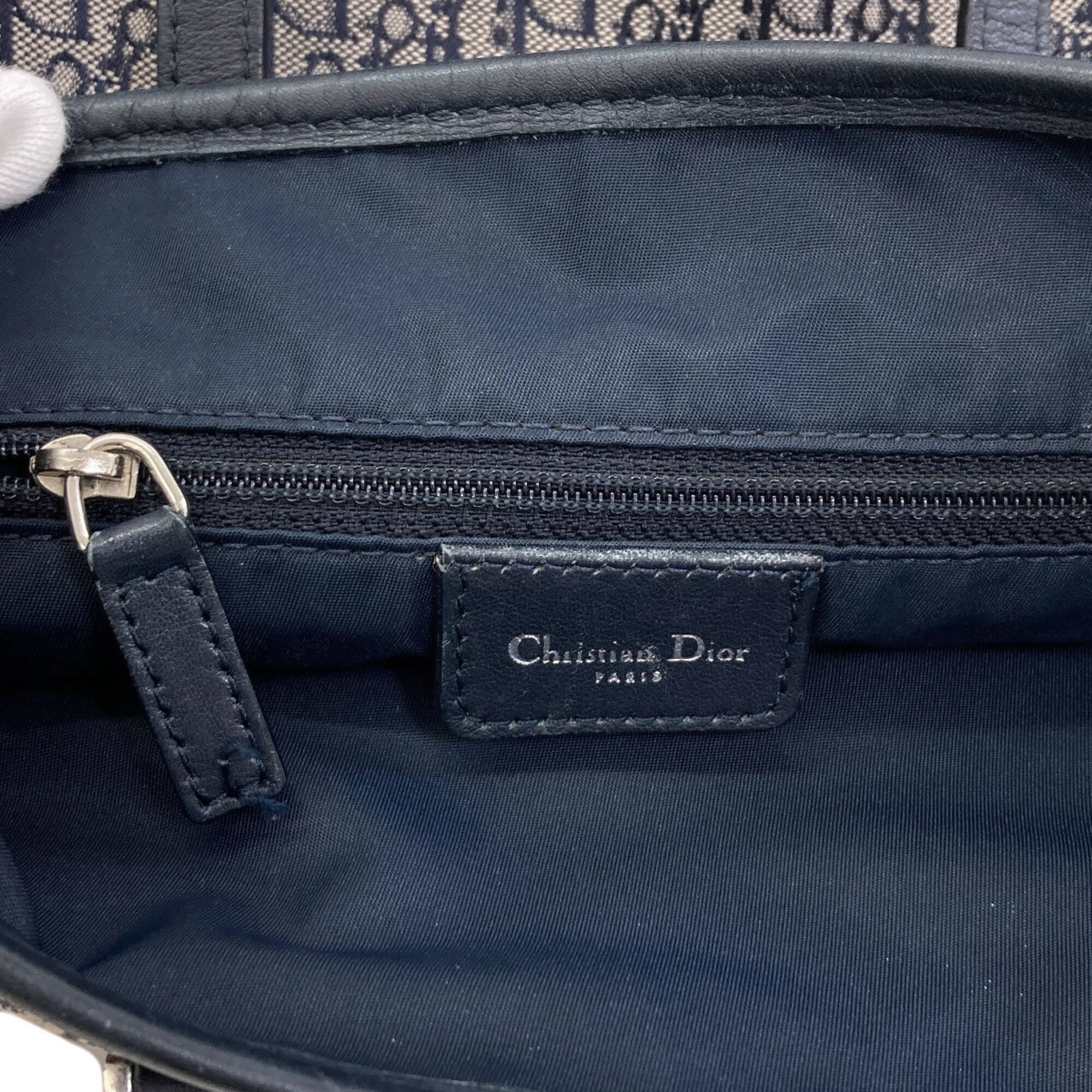 Christian Dior Navy Canvas Tote Bag (Pre-Owned)