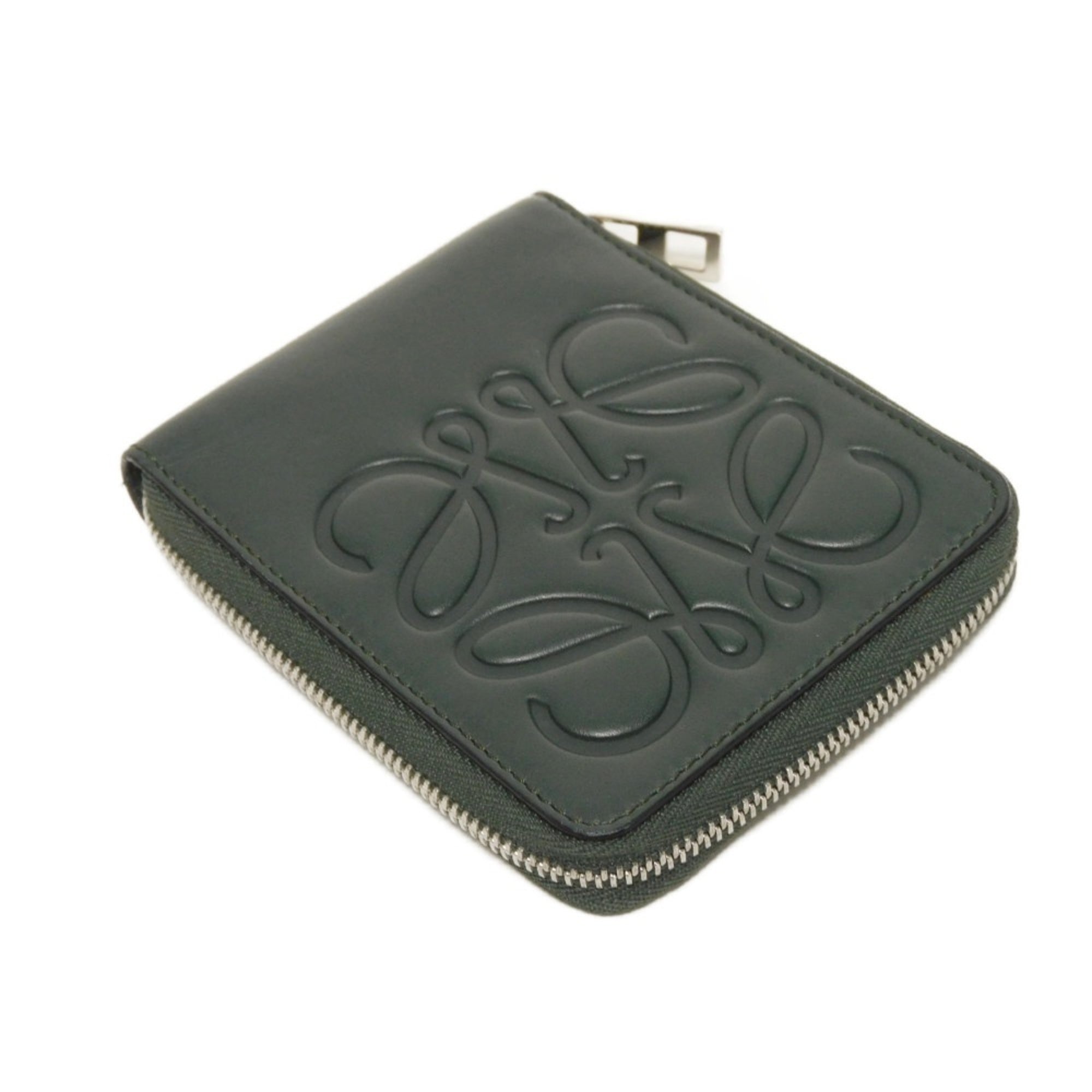 Loewe Green Leather Wallet (Bi-Fold) (Pre-Owned)