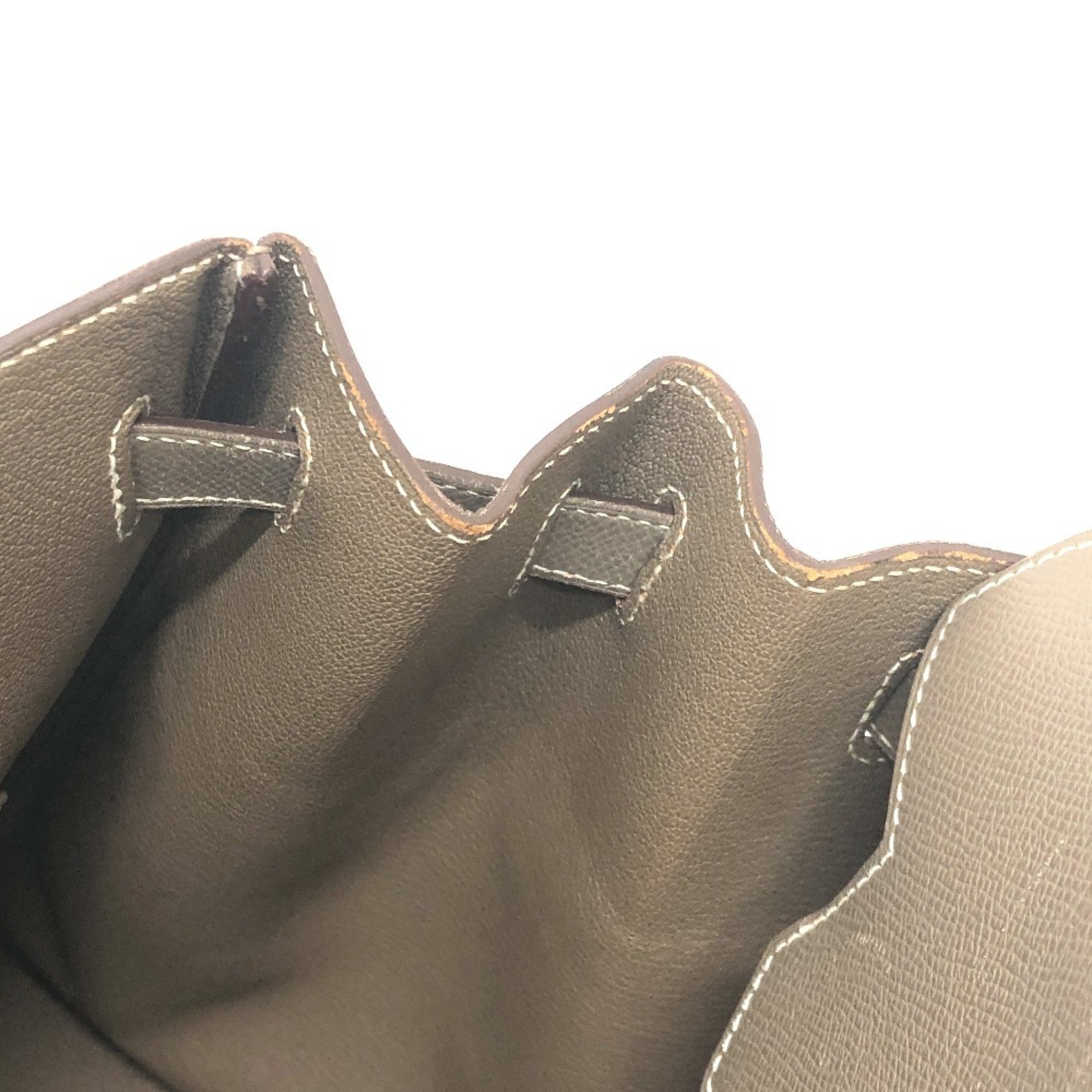 Hermes Brown Etoupe Gray Epsom Leather Handbag Tote Bag (Pre-Owned)