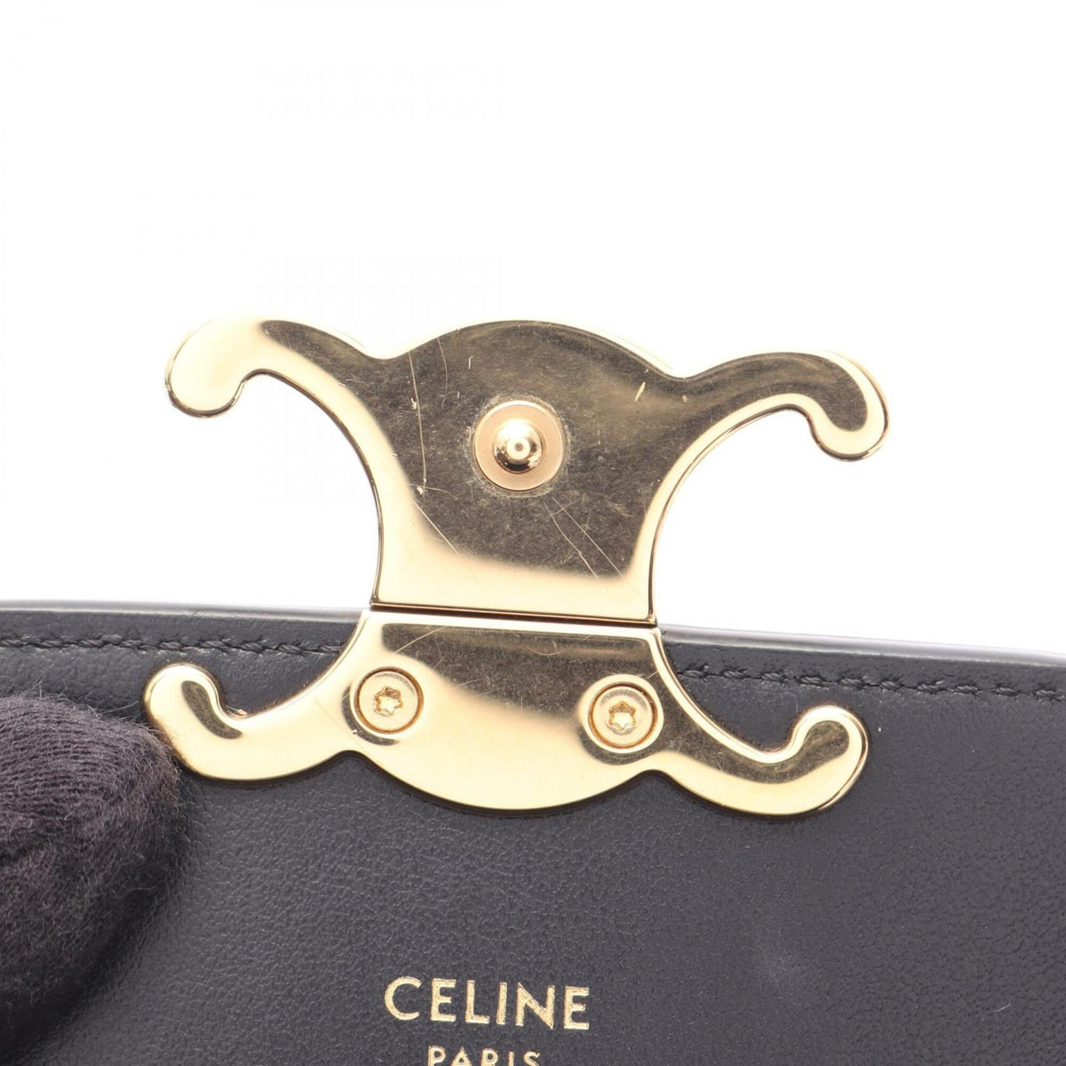 Celine Black Leather Handbag Shoulder Bag (Pre-Owned)