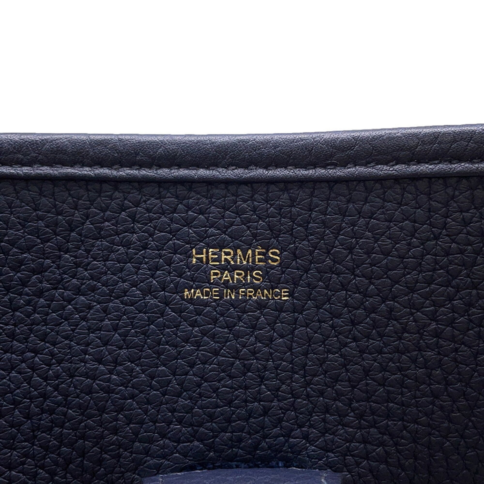 Hermes Evelyne Blue Nuit Taurillon Clemence Leather Handbag Shoulder Bag (Pre-Owned)