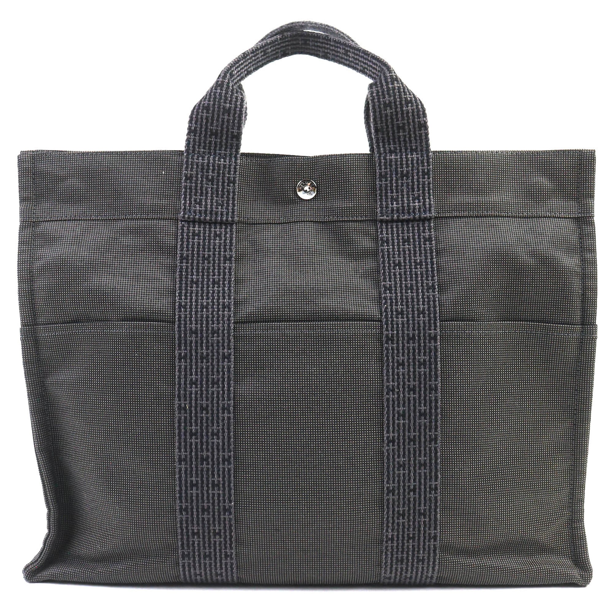 Hermes Her Line Gray Polyamide Polyester Boston Bag Tote Bag (Pre-Owned)