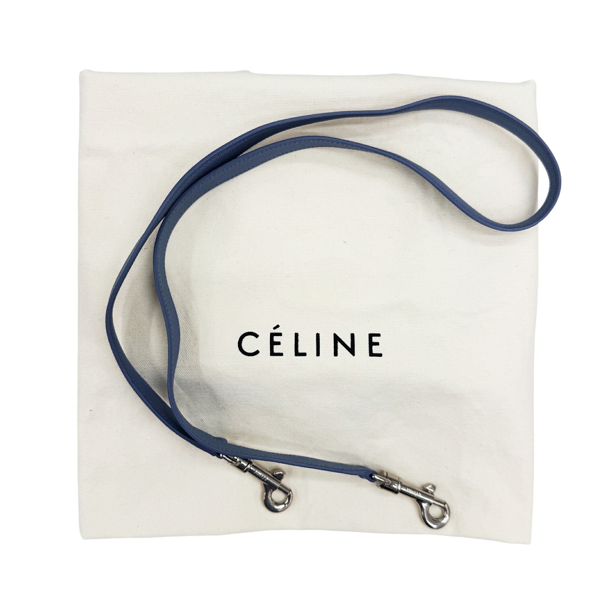 Celine Blue Leather Handbag Shoulder Bag (Pre-Owned)