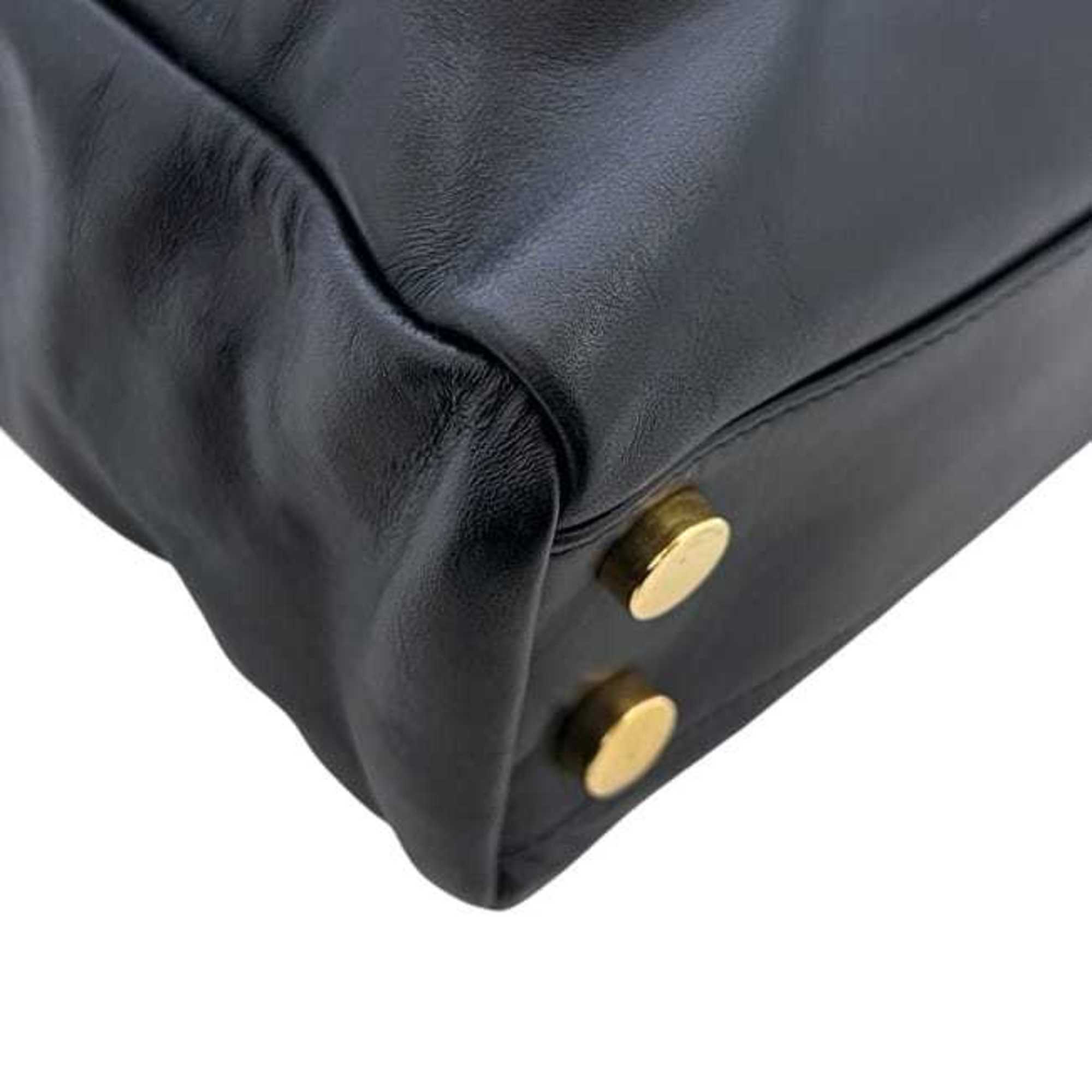 Saint Laurent Black Leather Tote Bag (Pre-Owned)