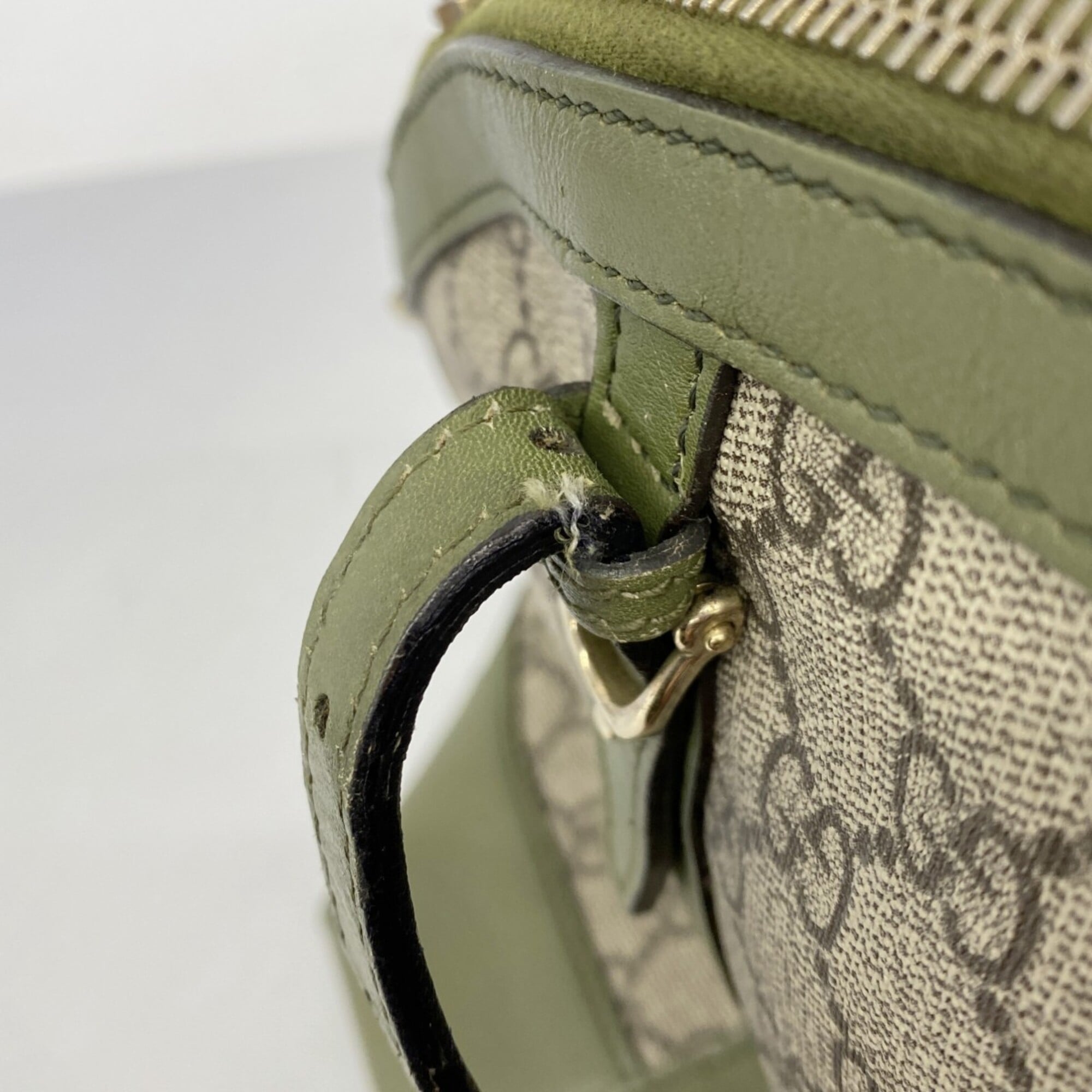 Gucci Brown Green Pvc Handbag (Pre-Owned)