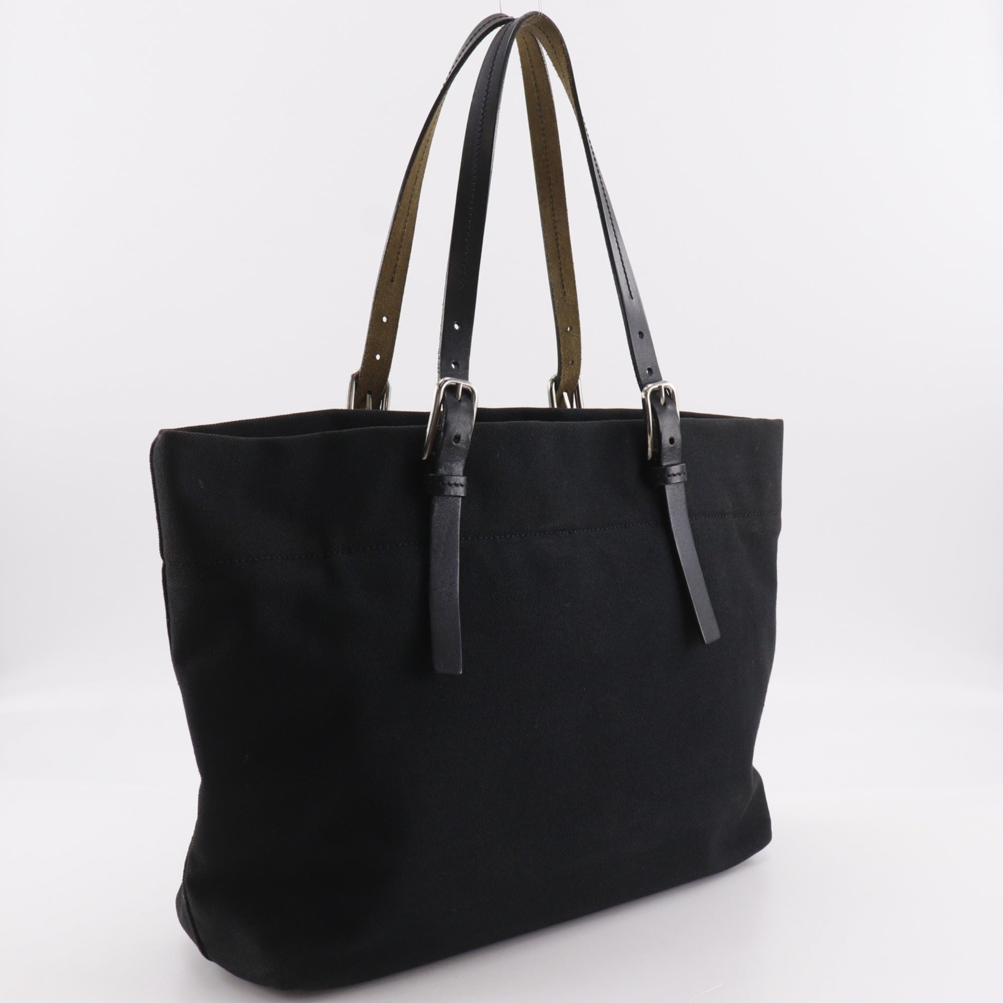 Prada Black Canvas Tote Bag (Pre-Owned)