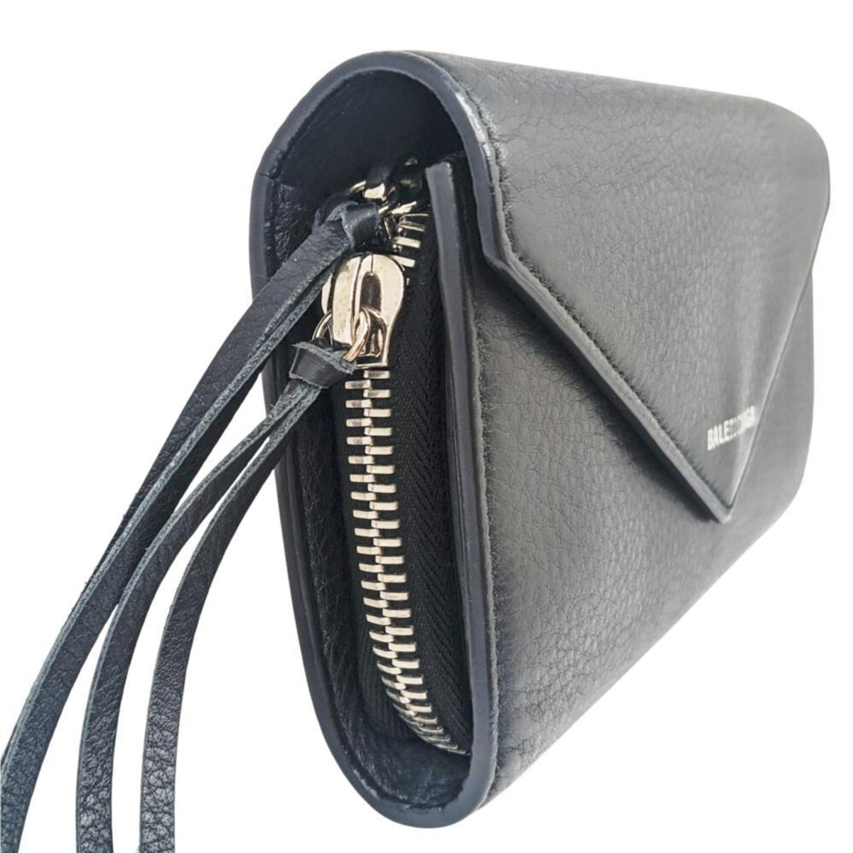 Balenciaga Black Leather Long Wallet (Bi-Fold) (Pre-Owned)