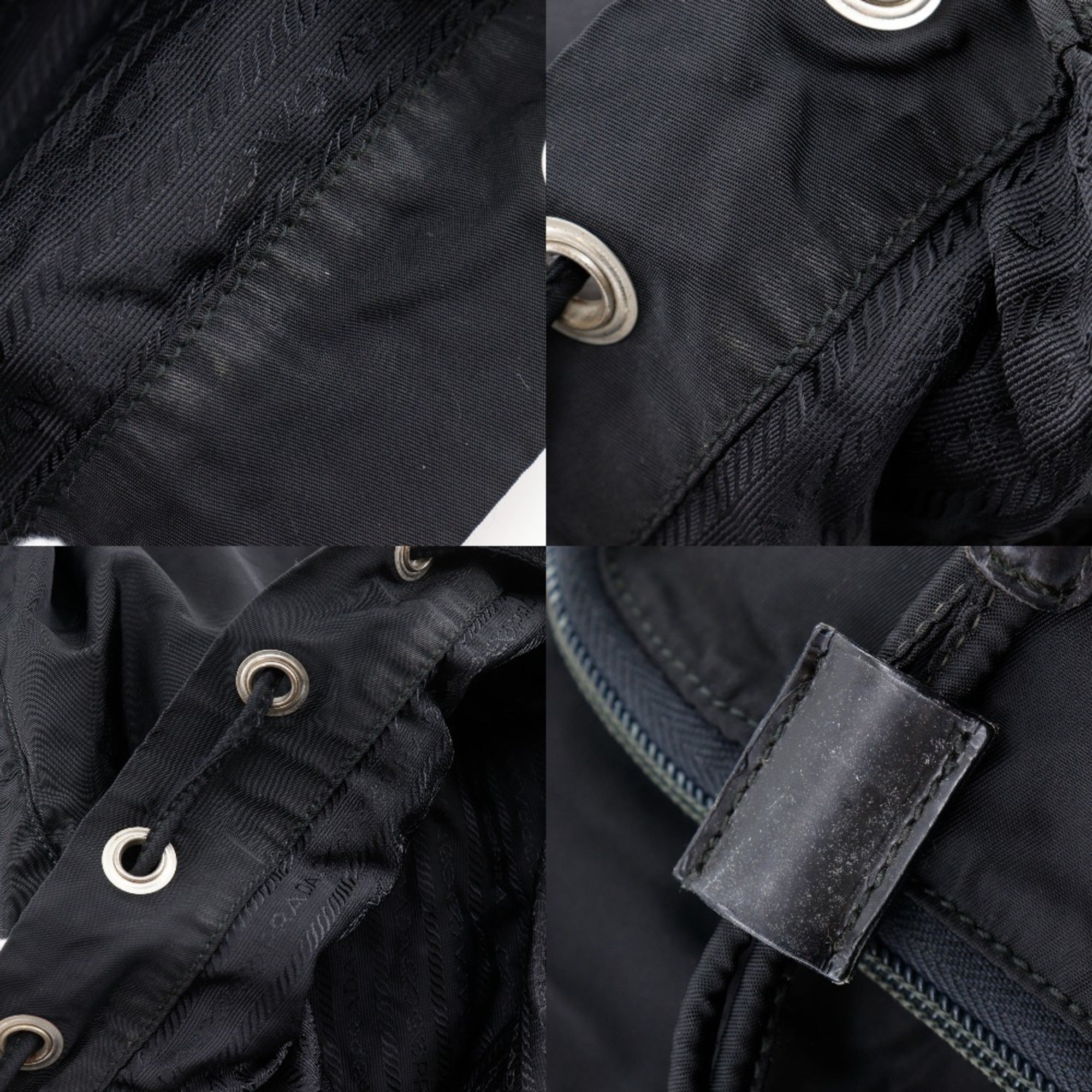 Prada Black Nylon Backpack Tote Bag (Pre-Owned)