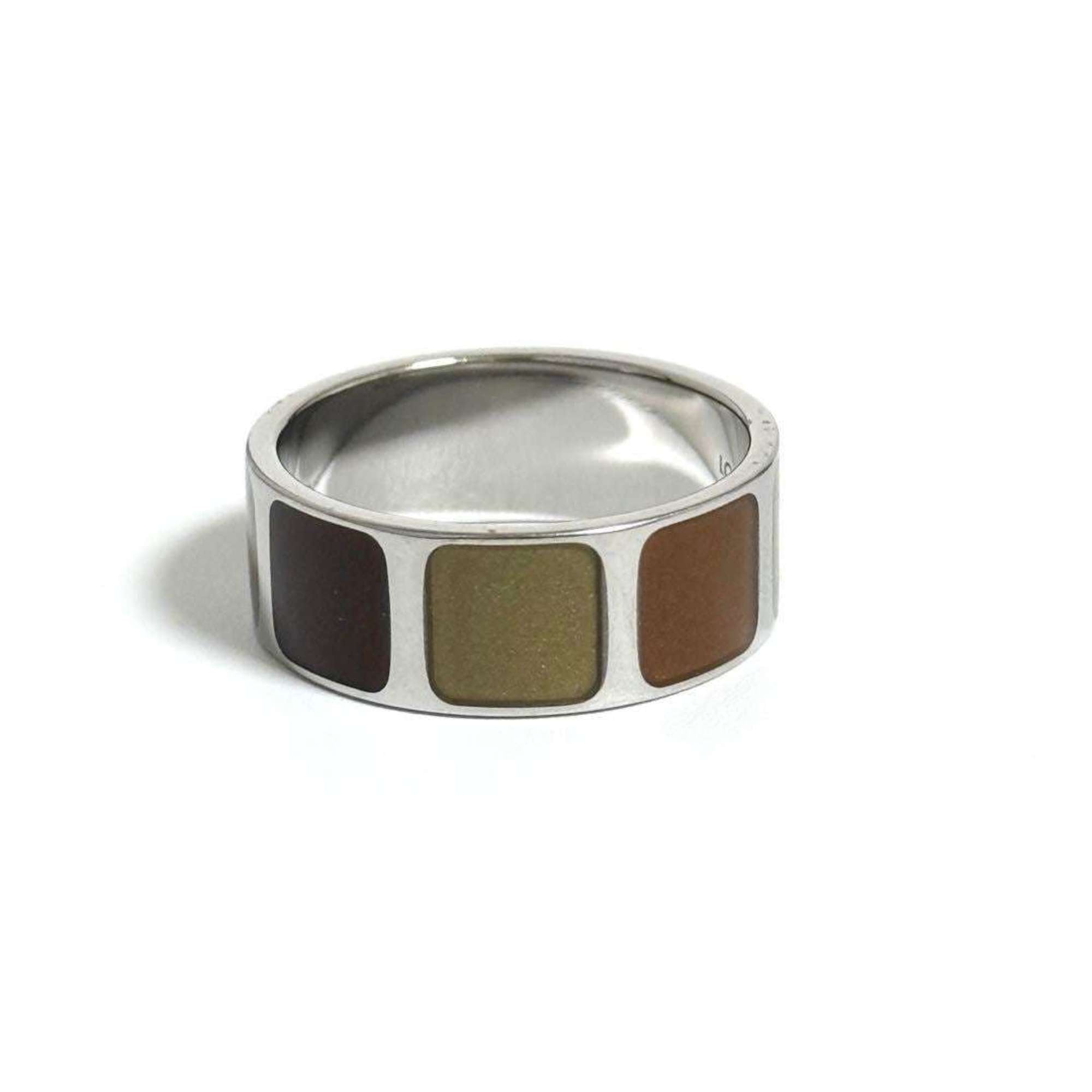 Louis Vuitton Brown Metal Band Ring (Pre-Owned)