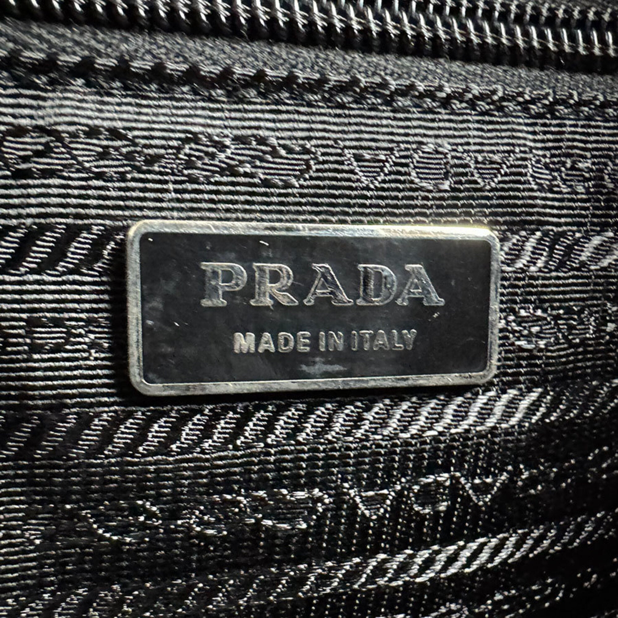 Prada Black Nylon Leather Handbag (Pre-Owned)