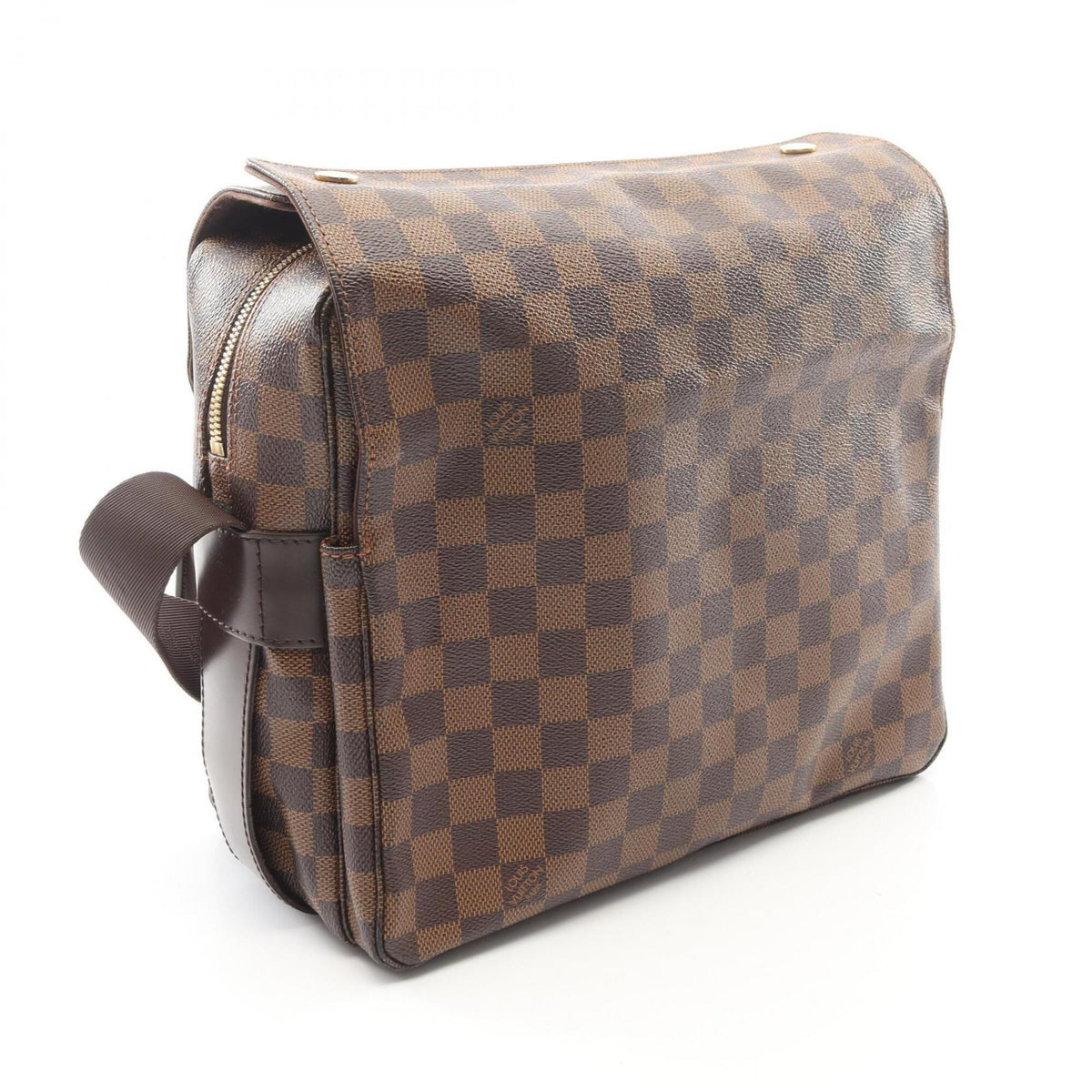 Louis Vuitton Brown Coated Canvas Leather Handbag Shoulder Bag (Pre-Owned)