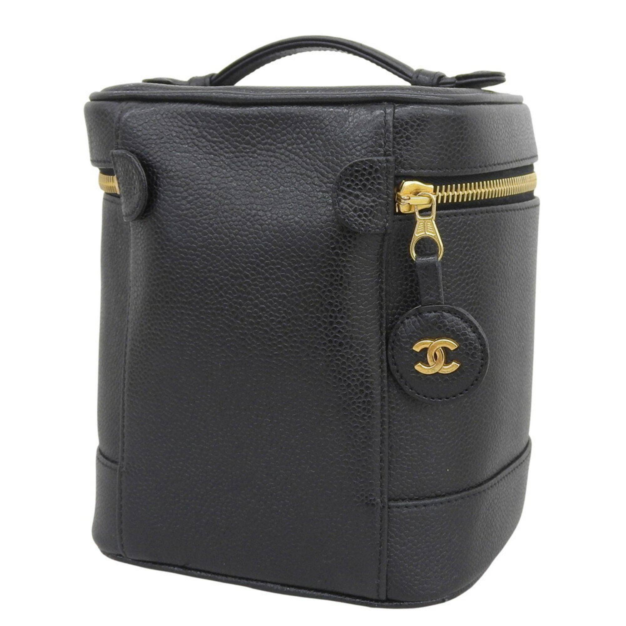 Chanel Black Grained Calfskin Vanity Bag (Pre-Owned)