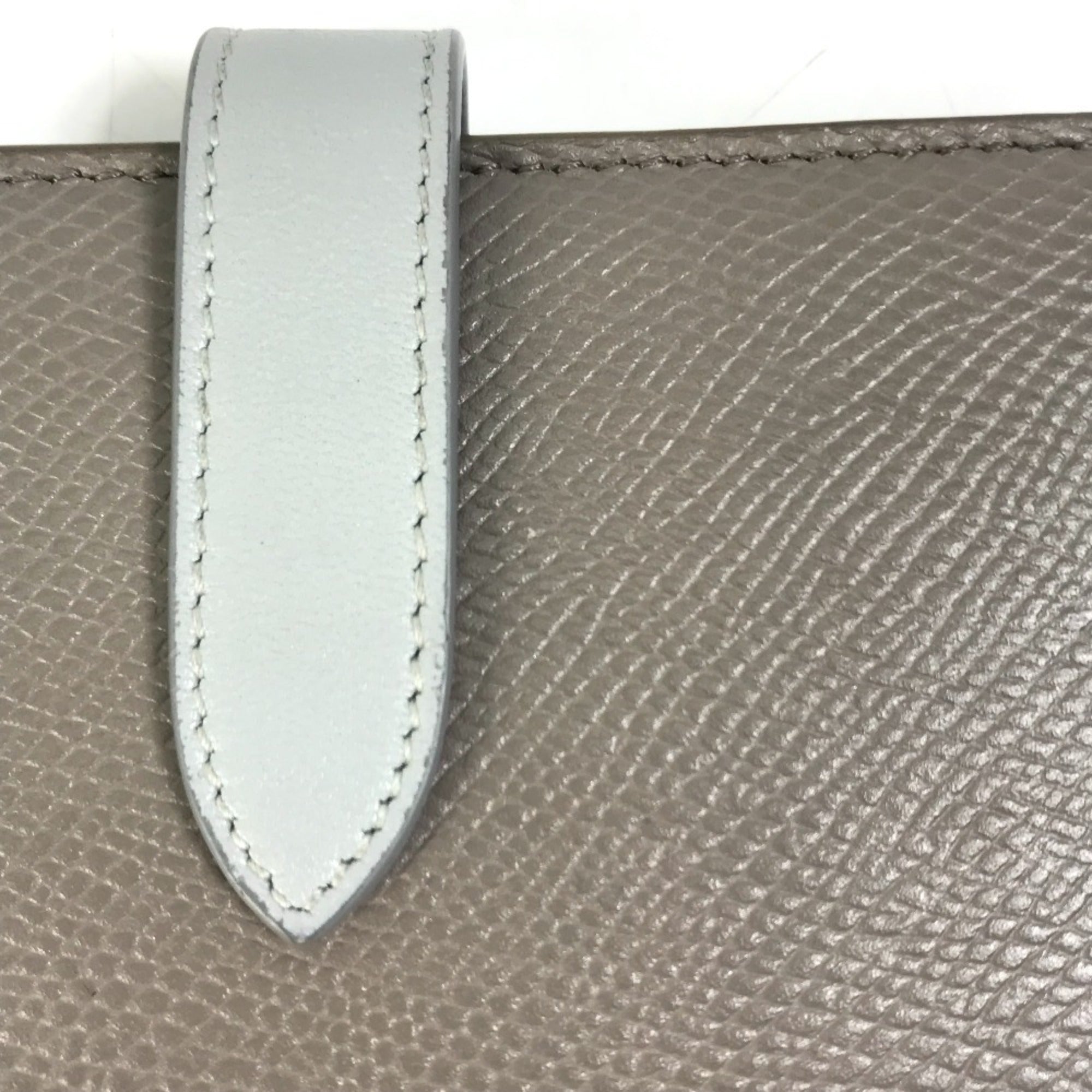 Celine Gray Light Blue Leather Coin Purse/Coin Case (Pre-Owned)