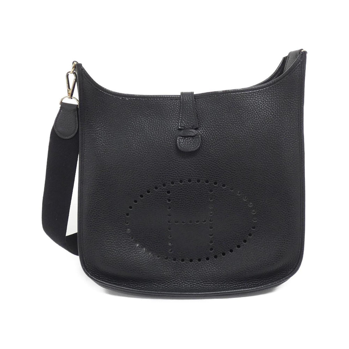 Hermes Black Taurillon Clemence Leather Shoulder Bag (Pre-Owned)