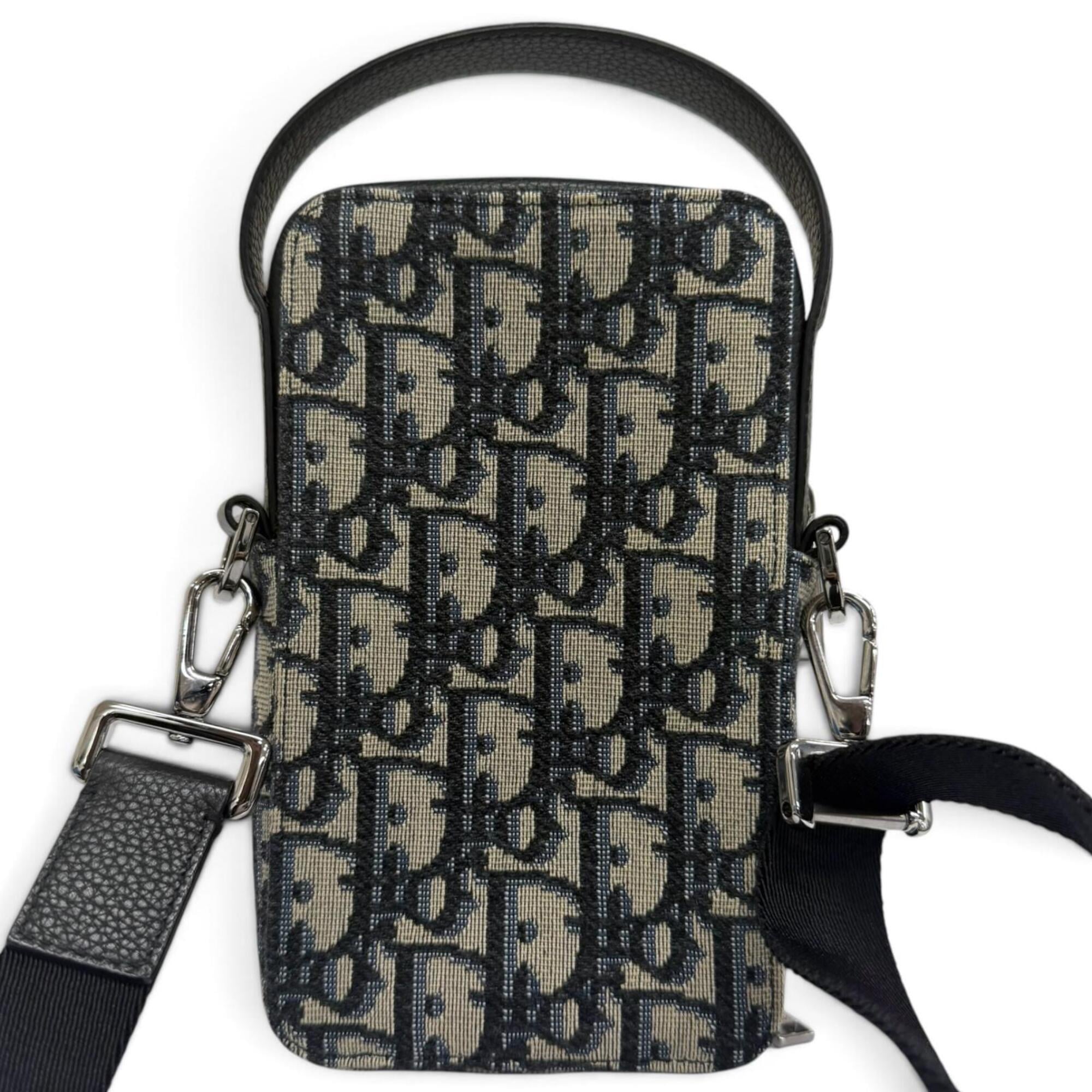Dior Homme Beige Canvas Leather Pouch Shoulder Bag (Pre-Owned)