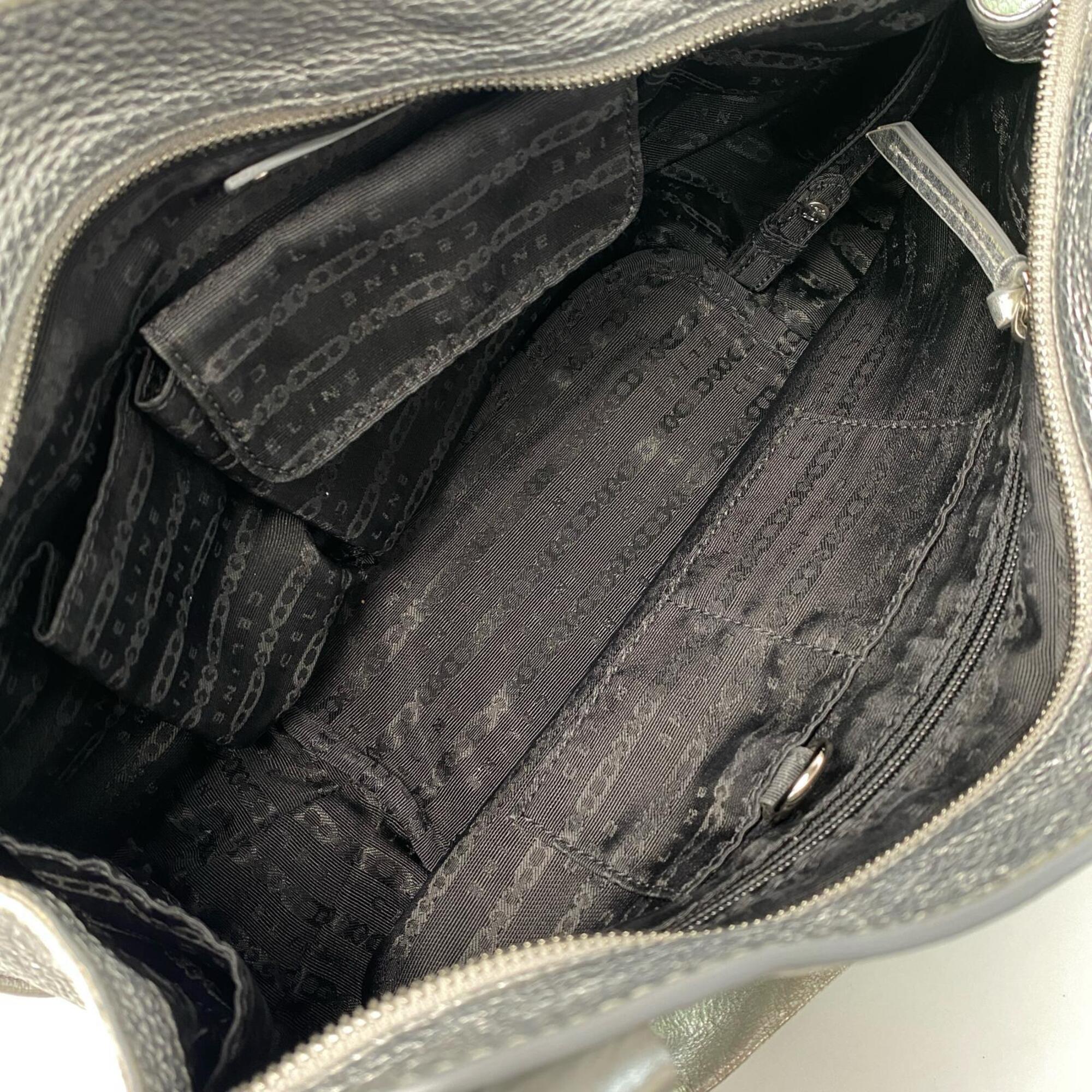 Celine Silver Leather Tote Bag (Pre-Owned)