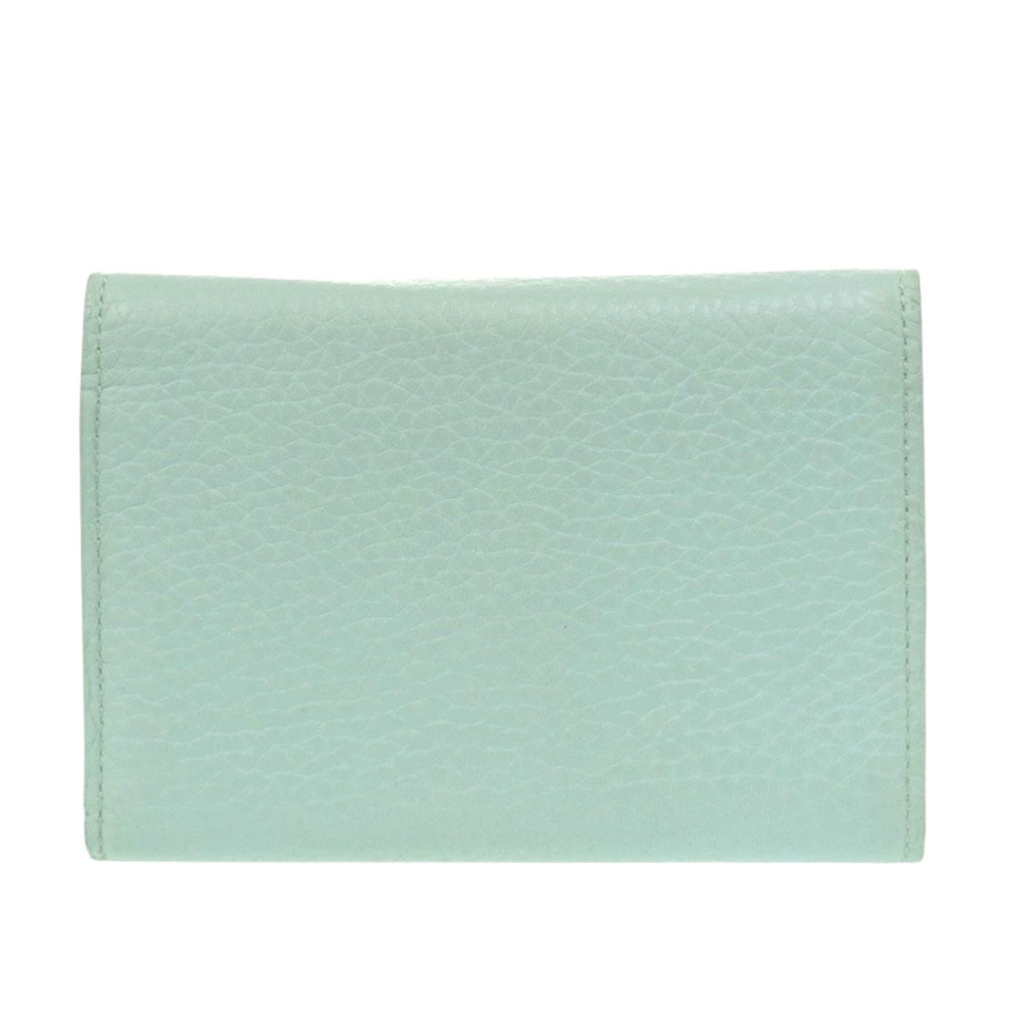 Louis Vuitton Blue Leather Wallet (Tri-Fold) (Pre-Owned)