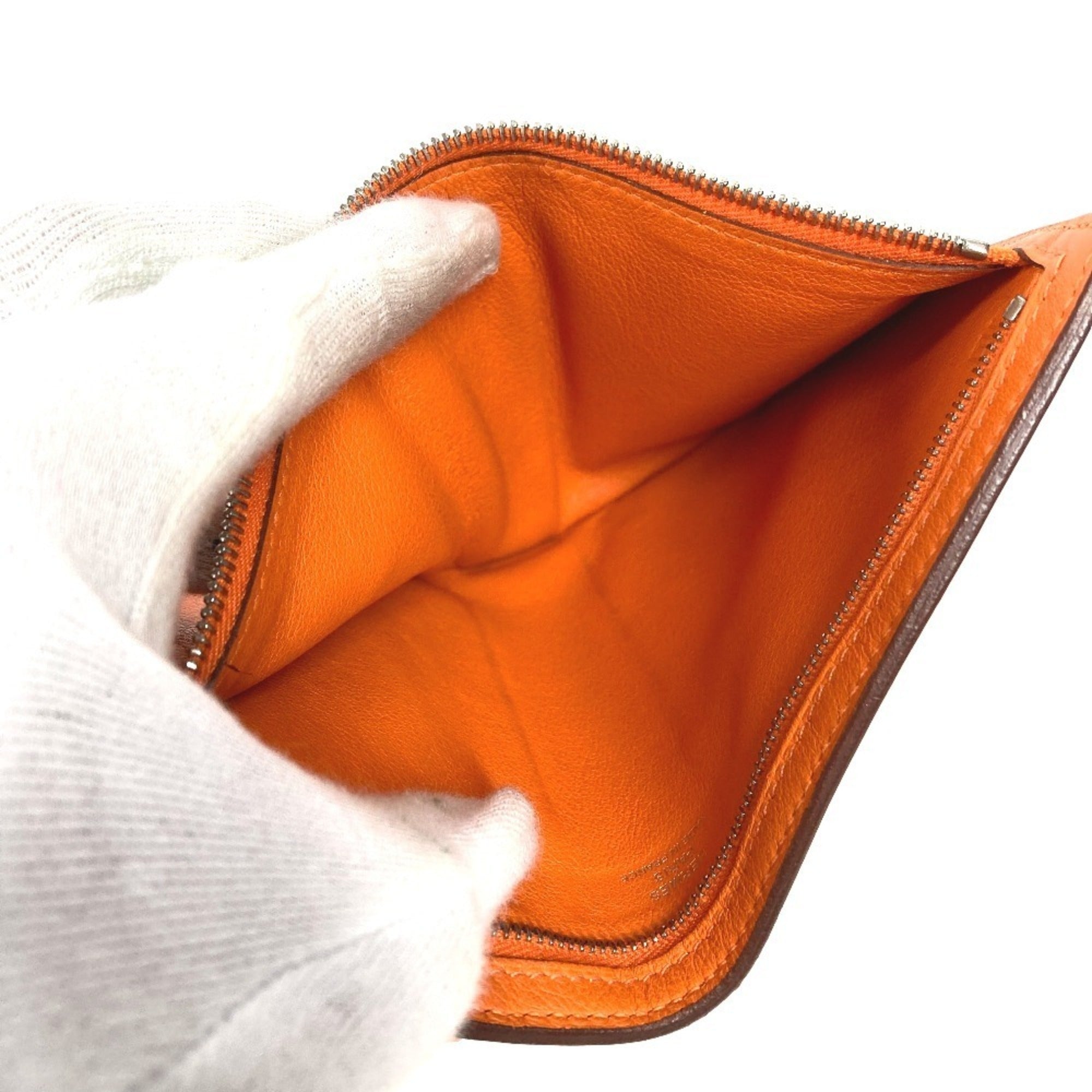 Hermes Orange Swift Leather Wallet (Bi-Fold) (Pre-Owned)