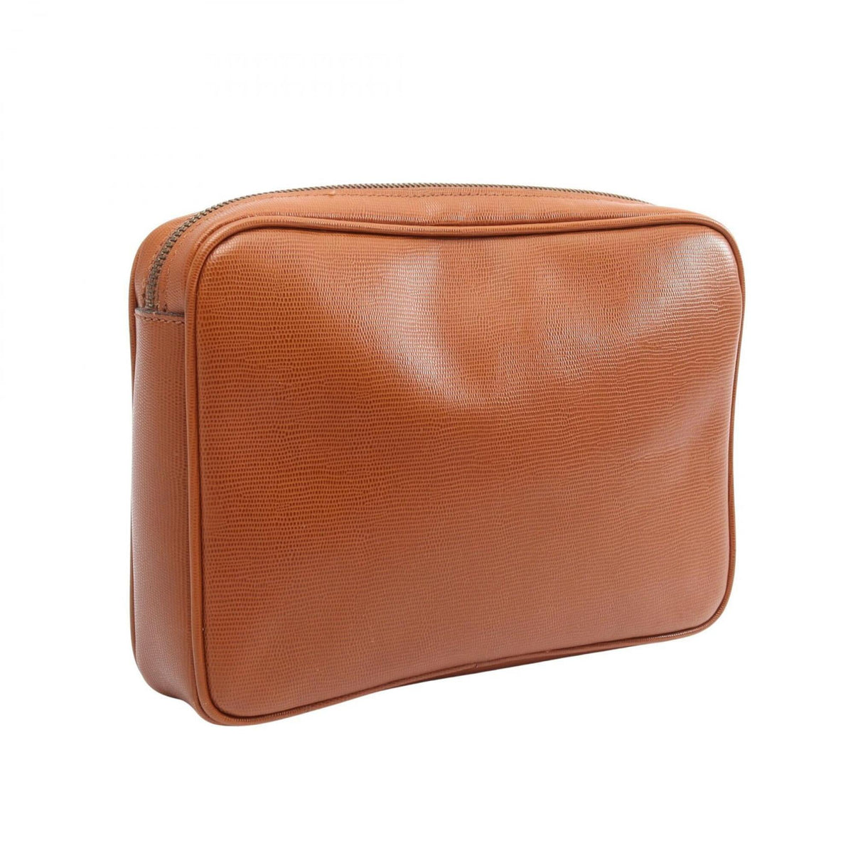 Celine Brown Leather Clutch Bag Handbag (Pre-Owned)