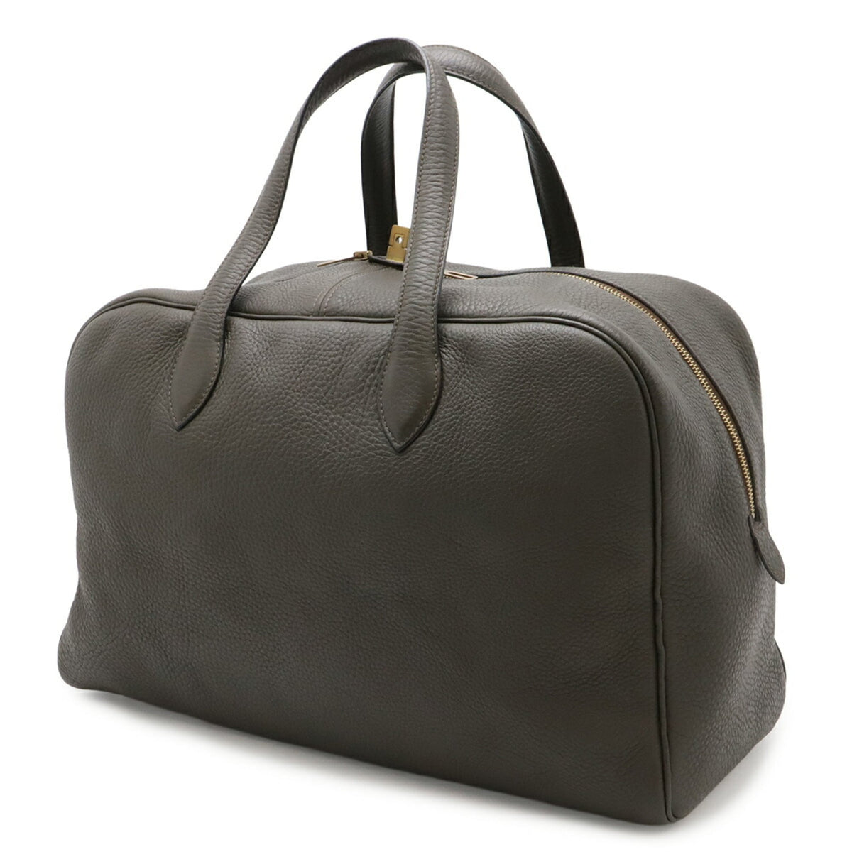 Hermes Olive Taurillon Clemence Leather Boston Bag (Pre-Owned)