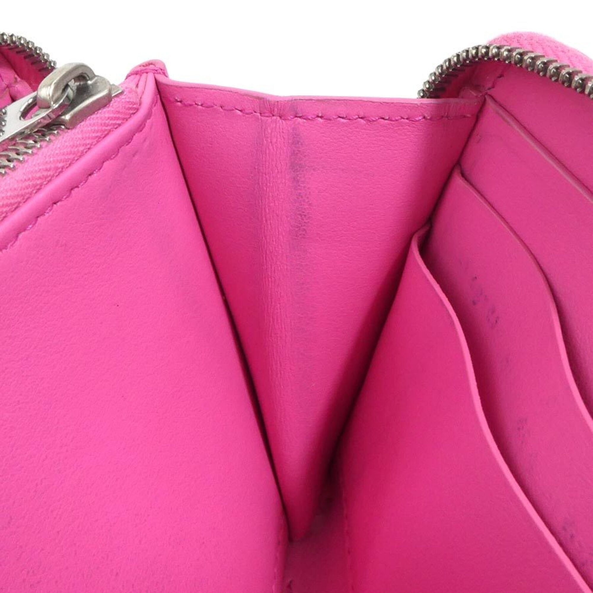Bottega Veneta Pink Leather Long Wallet (Bi-Fold) (Pre-Owned)
