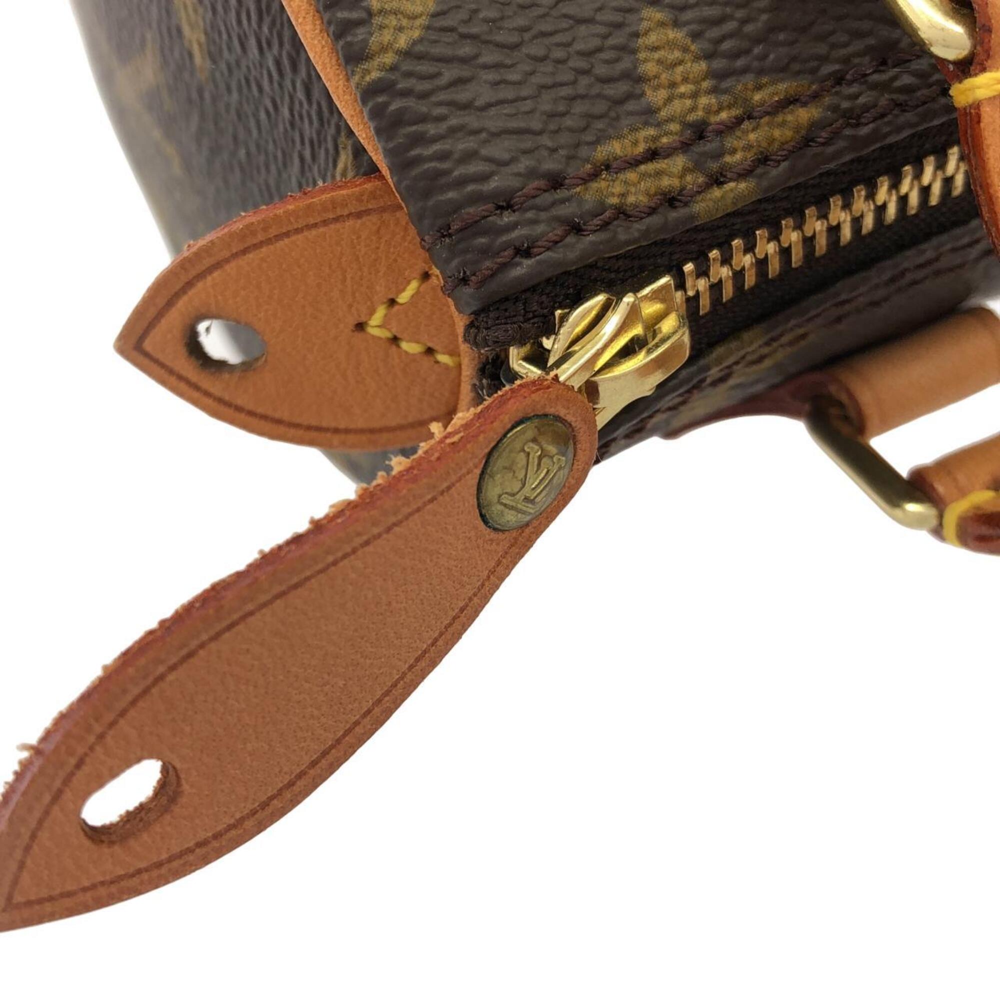 Louis Vuitton Monogram Mini Marron Coated Canvas Boston Bag Handbag (Pre-Owned)