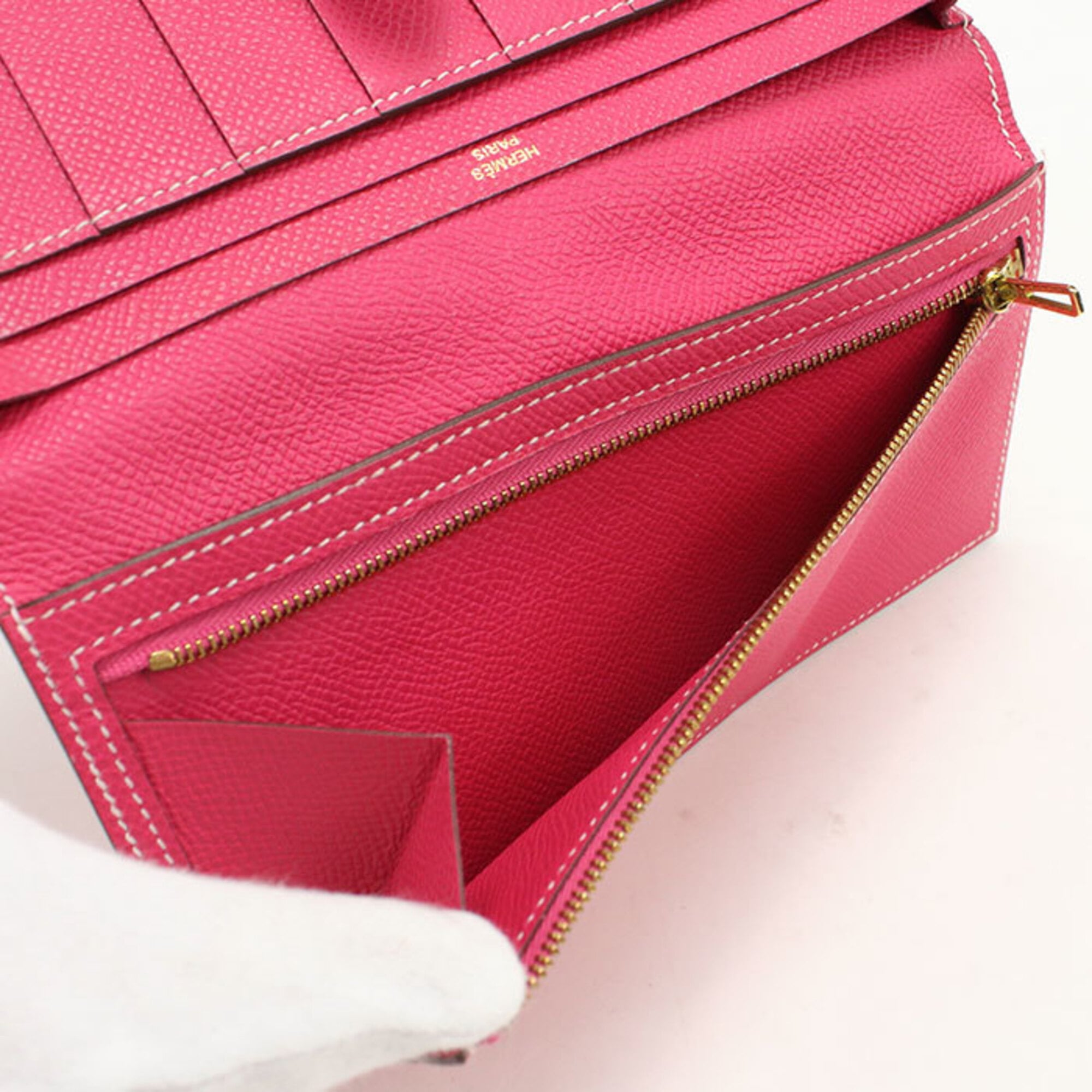 Hermes Pink Rose Tyrien Long Wallet (Bi-Fold) (Pre-Owned)