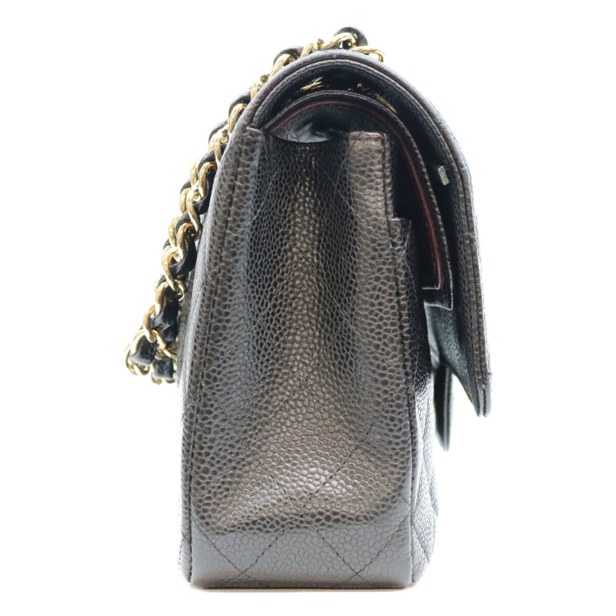 Chanel Black Grained Calfskin Shoulder Bag (Pre-Owned)