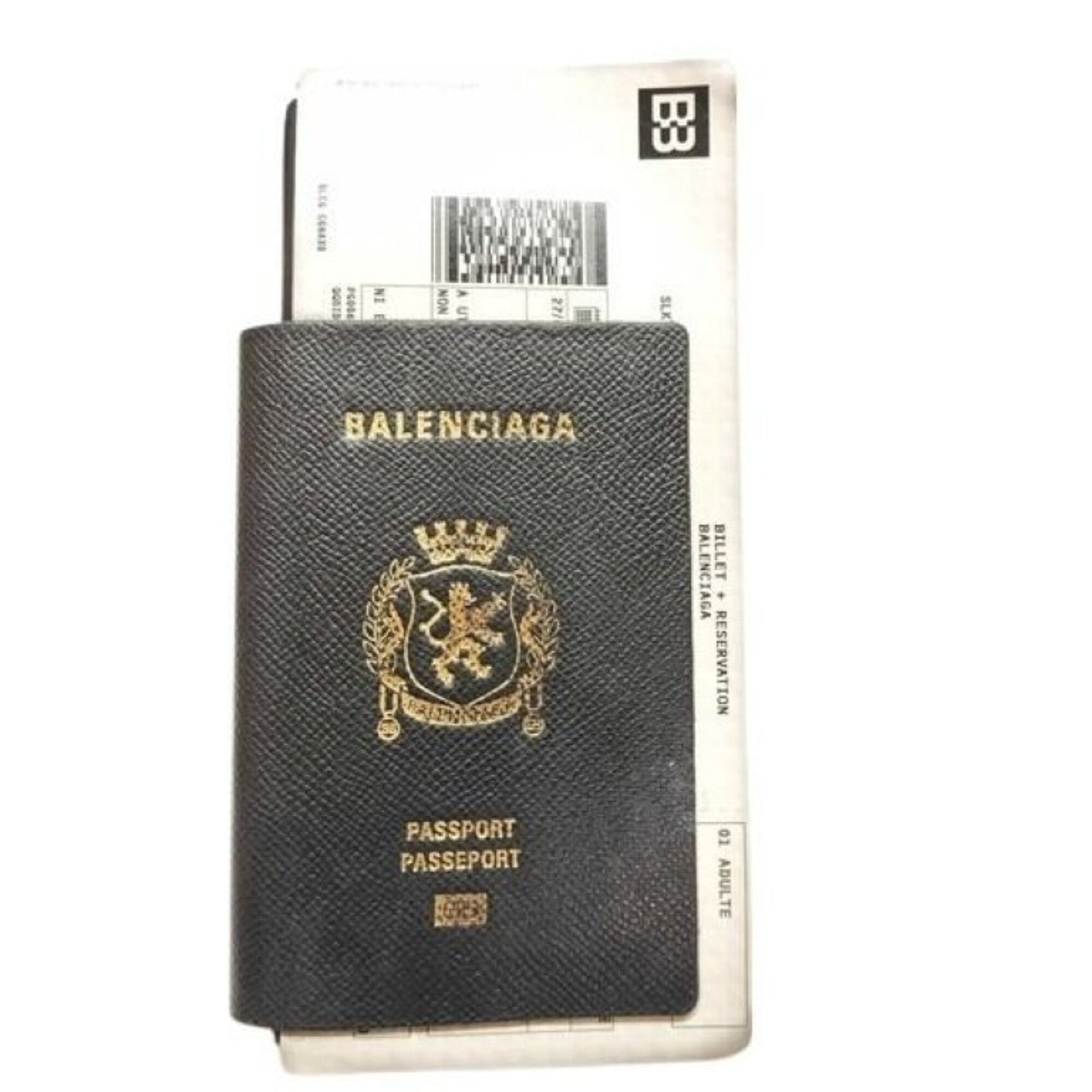 Balenciaga Black Leather Long Wallet (Bi-Fold) (Pre-Owned)