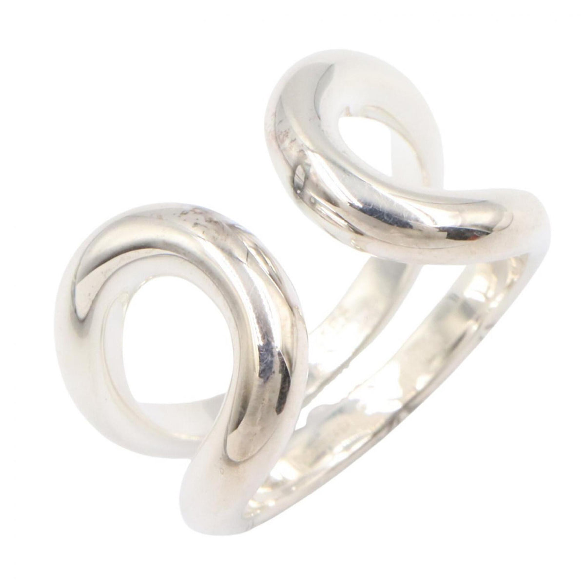 Hermes Silver Silver 925 Band Ring (Pre-Owned)