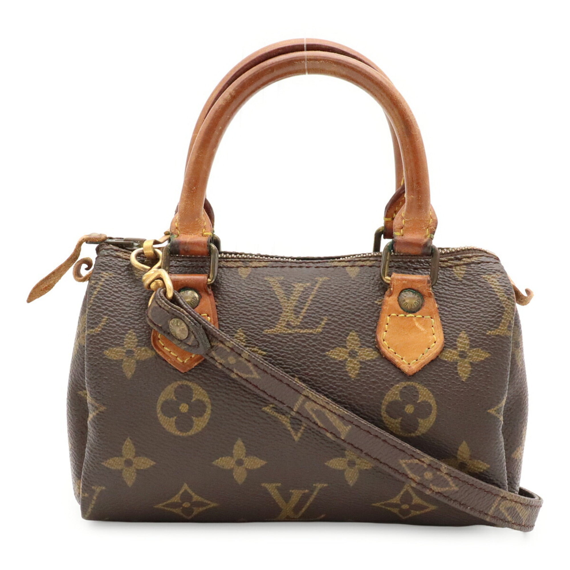 Louis Vuitton Brown Monogram Canvas Handbag Pouch Shoulder Bag (Pre-Owned)
