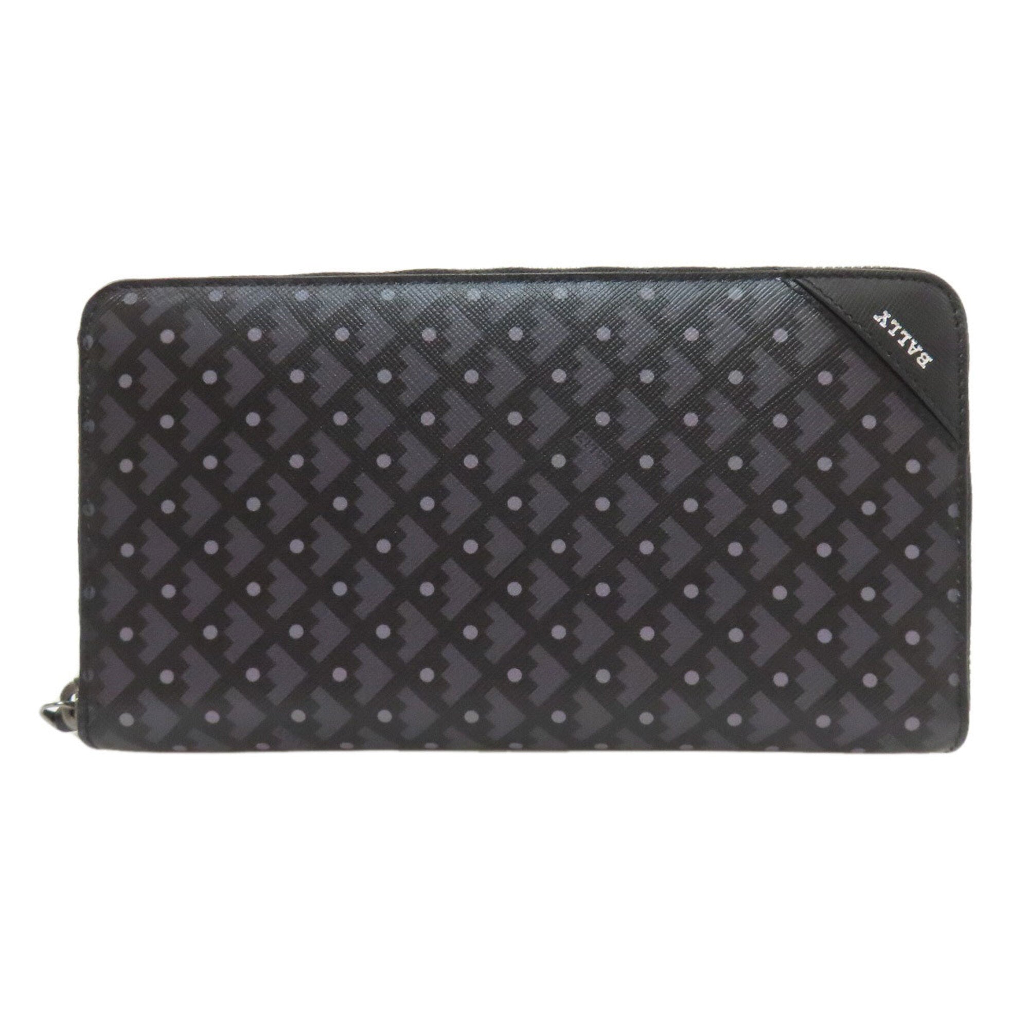 Bally Gray Pvc Long Wallet (Bi-Fold) (Pre-Owned)